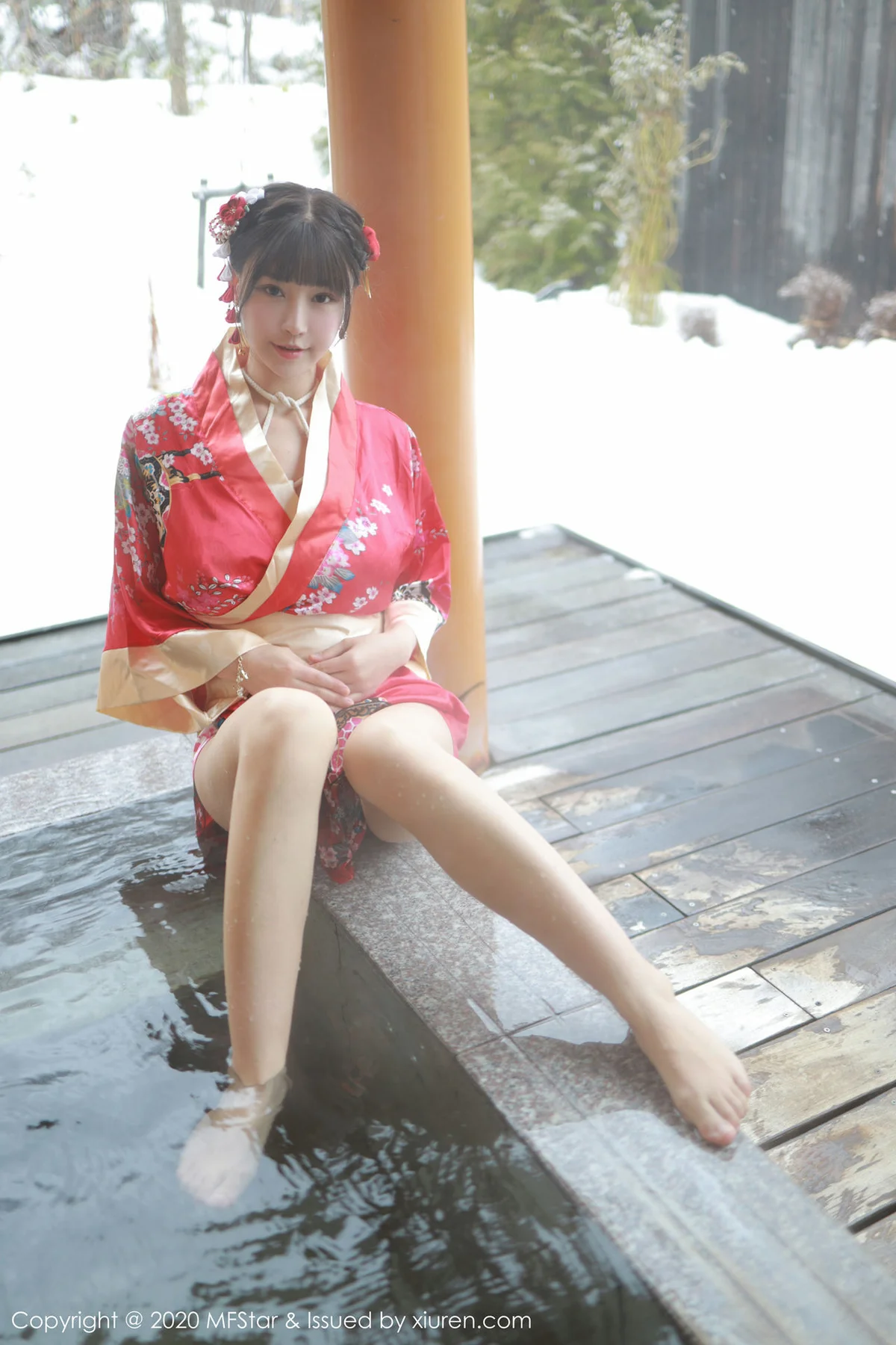 MFStar 模范学院 Vol.249 和服捆绑室外温泉湿身 朱可儿Flo... - 9