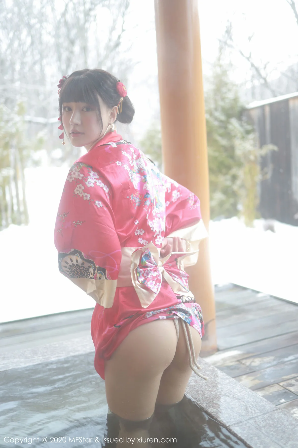 MFStar 模范学院 Vol.249 和服捆绑室外温泉湿身 朱可儿Flo... - 1