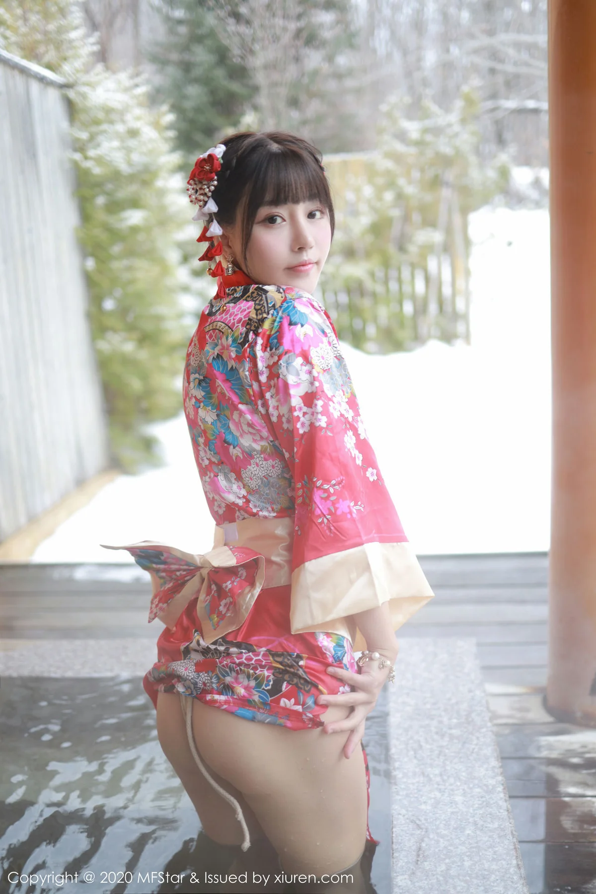 MFStar 模范学院 Vol.249 和服捆绑室外温泉湿身 朱可儿Flo... - 3