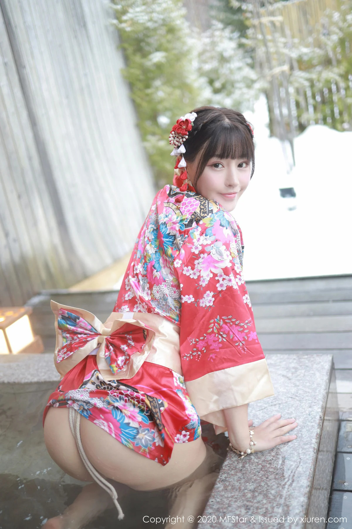 MFStar 模范学院 Vol.249 和服捆绑室外温泉湿身 朱可儿Flo... - 4