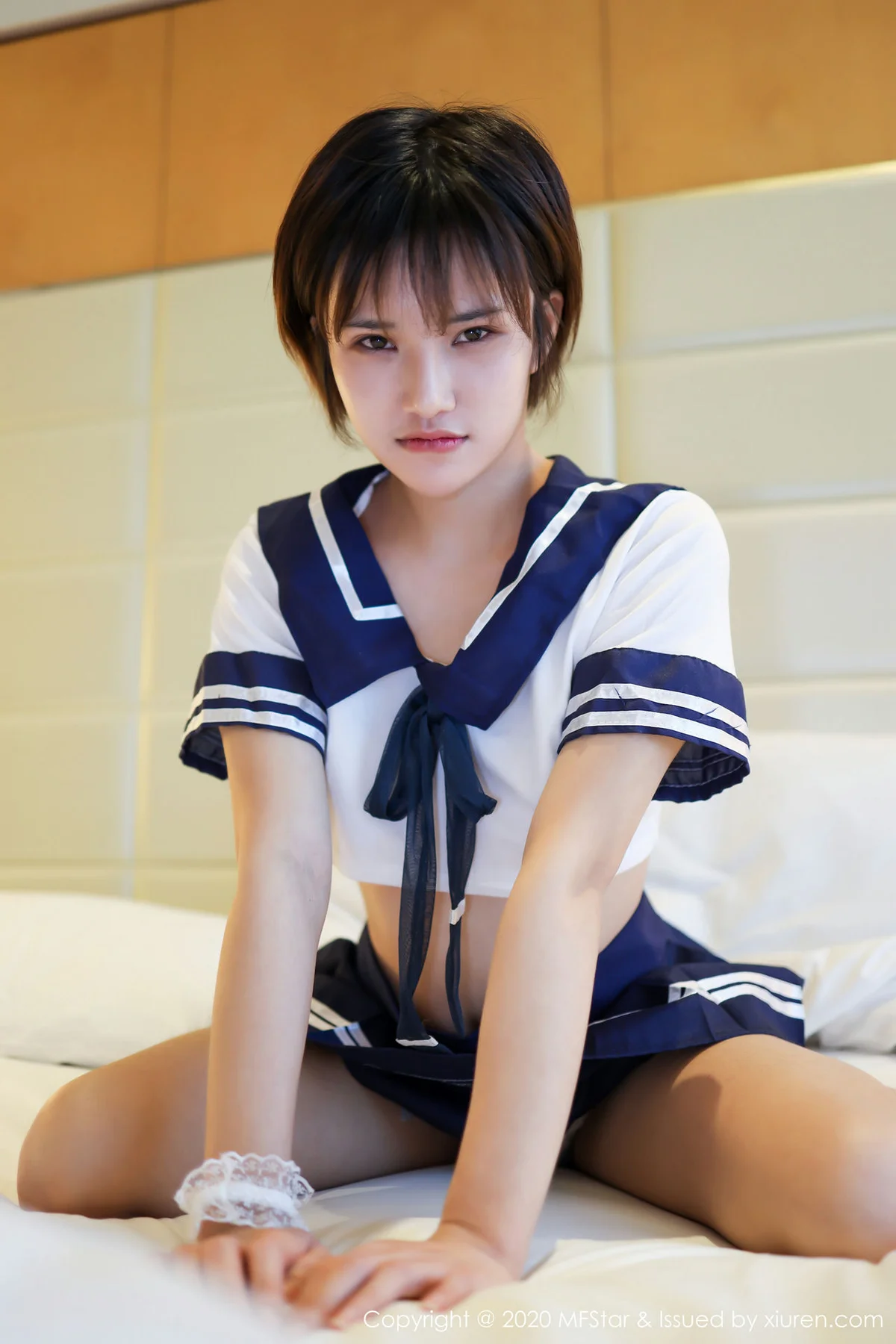 MFStar 模范学院 Vol.252 性感校服系列清纯 小姿2002 短发美女 - 4