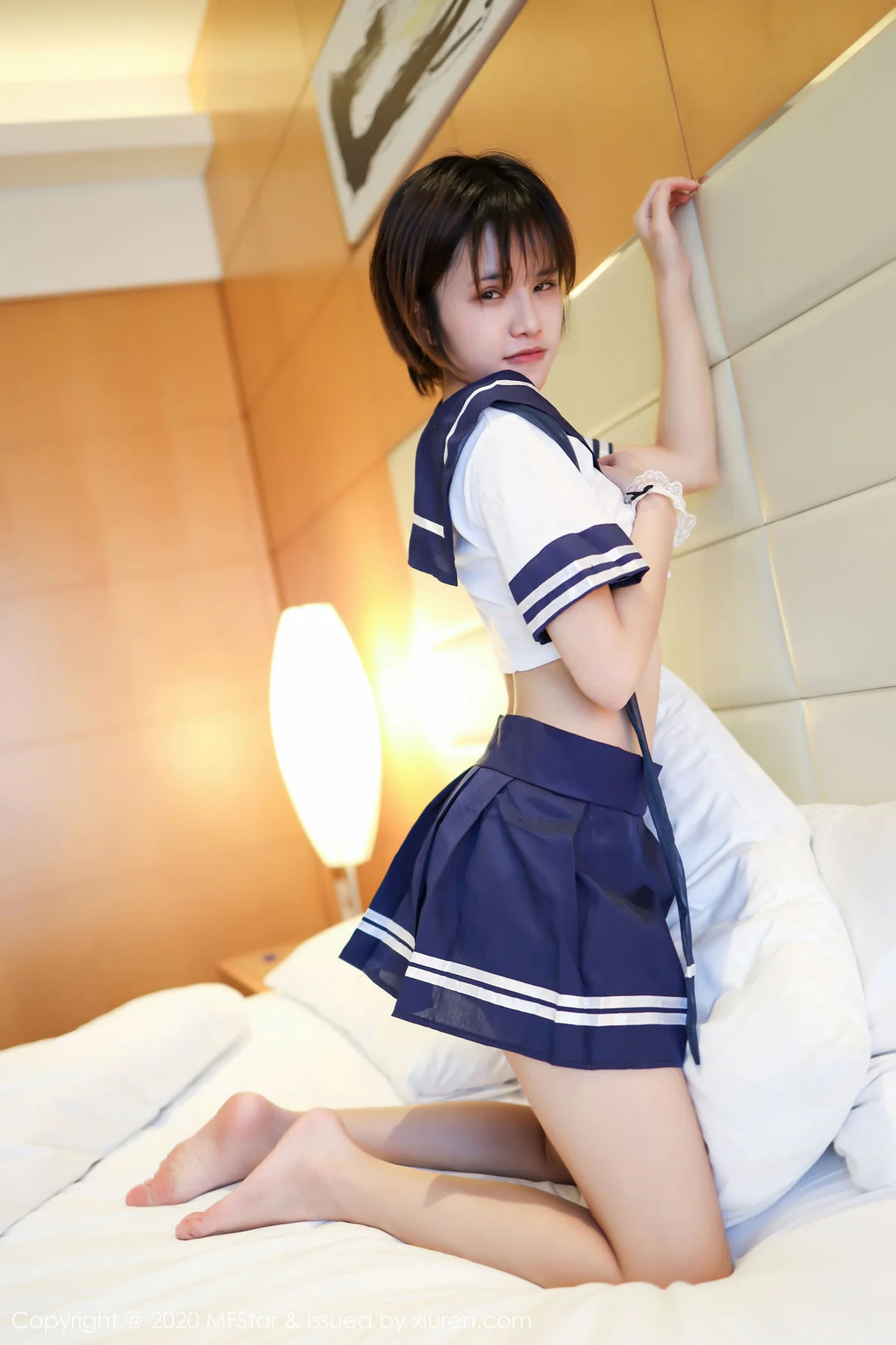 MFStar 模范学院 Vol.252 性感校服系列清纯 小姿2002 短发美女 - 5
