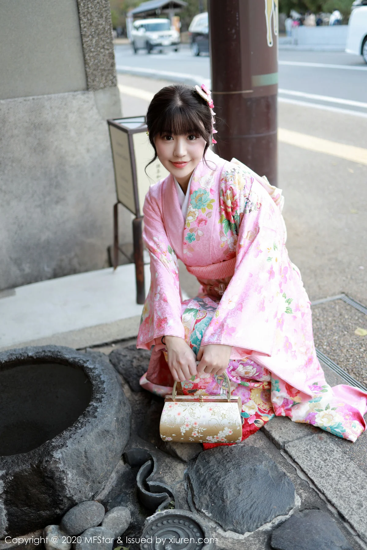 MFStar 模范学院 Vol.254 绚丽和服 朱可儿Flower 日本旅拍写真 - 7