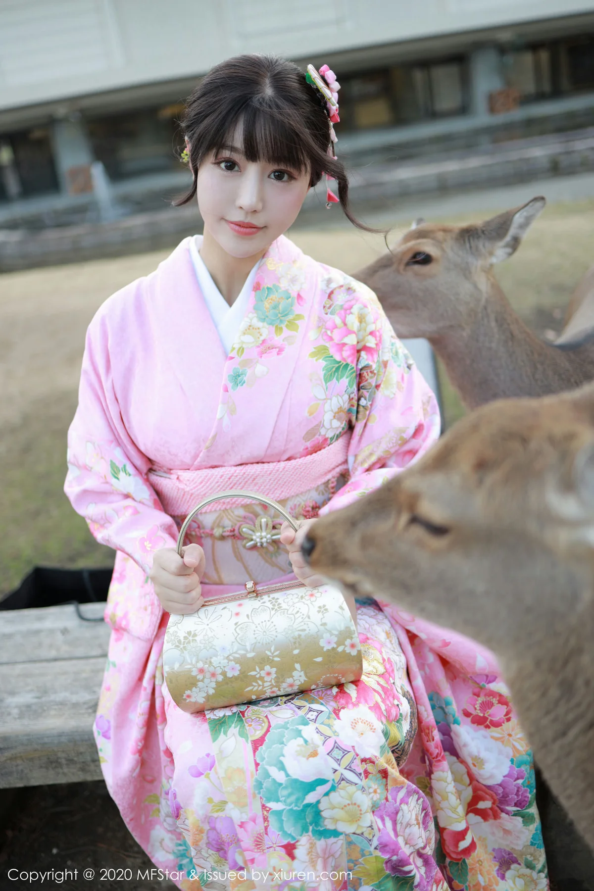 MFStar 模范学院 Vol.254 绚丽和服 朱可儿Flower 日本旅拍写真 - 7