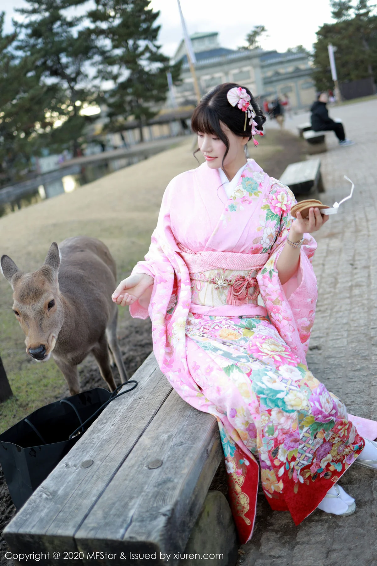 MFStar 模范学院 Vol.254 绚丽和服 朱可儿Flower 日本旅拍写真 - 10