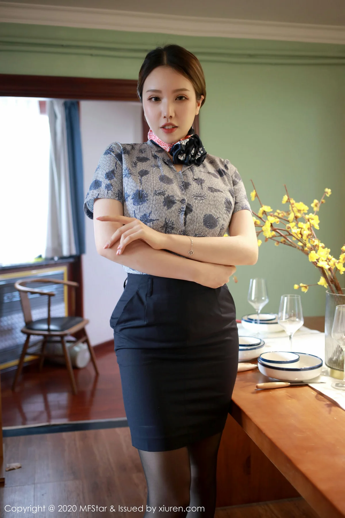 MFStar 模范学院 Vol.286 空姐制服 黄楽然 性感制服写真 - 8