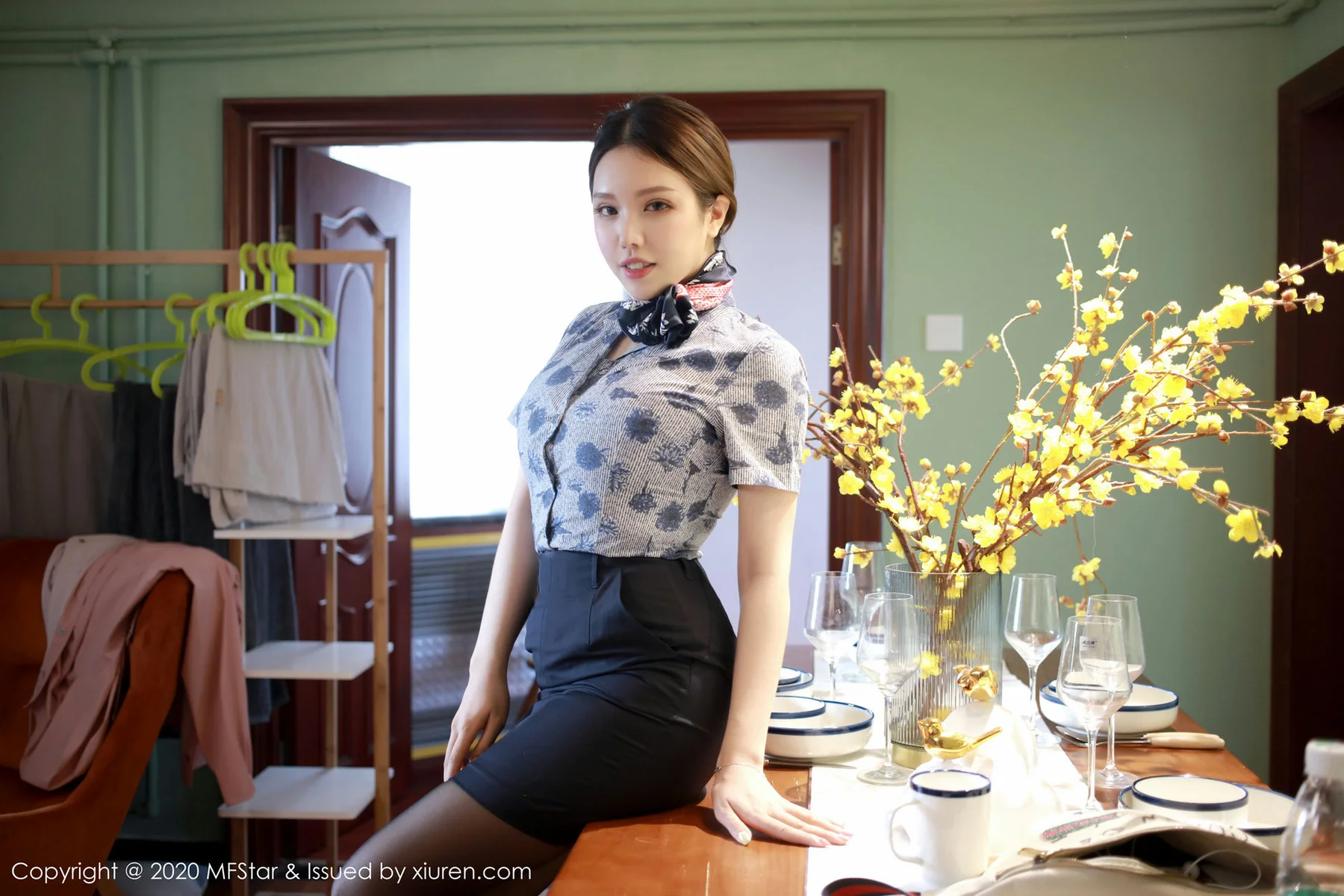 MFStar 模范学院 Vol.286 空姐制服 黄楽然 性感制服写真 - 9