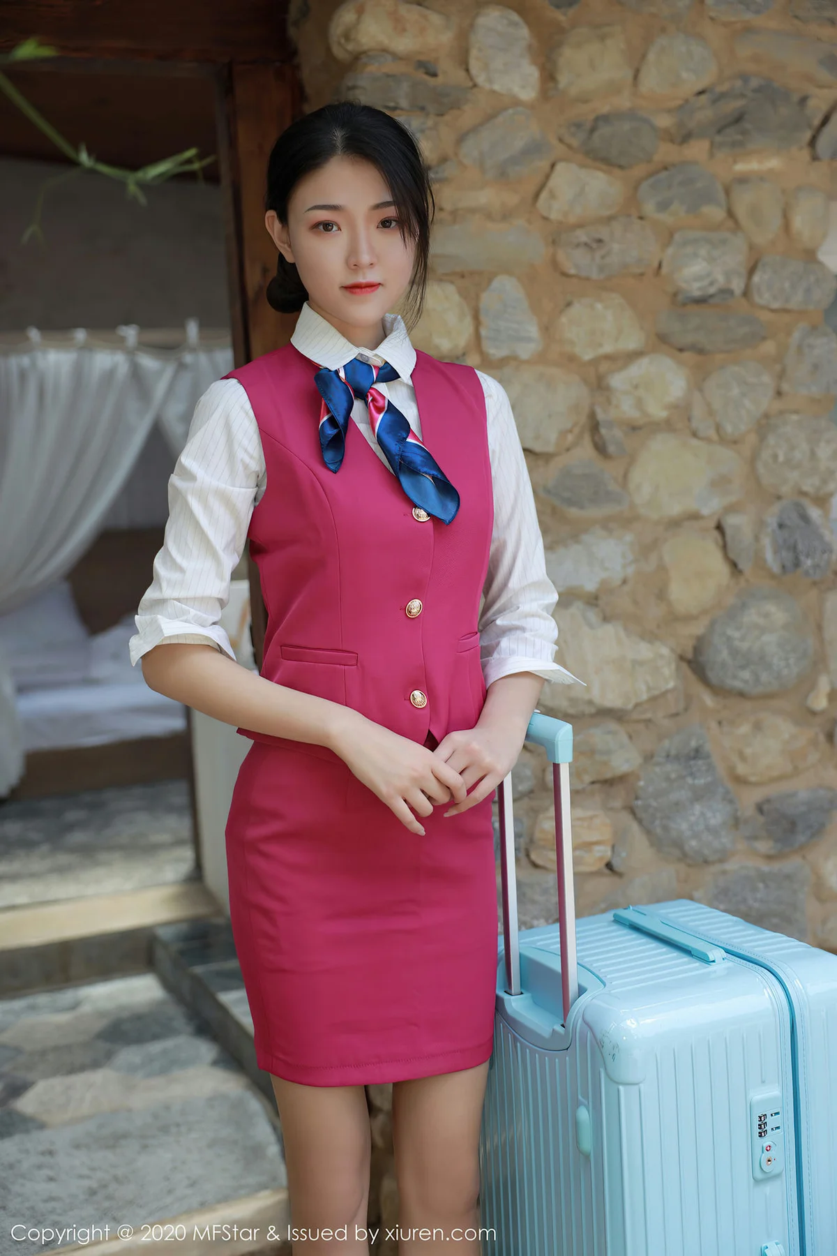 MFStar 模范学院 Vol.356  空乘制服 laura苏雨彤 性感系列 - 4