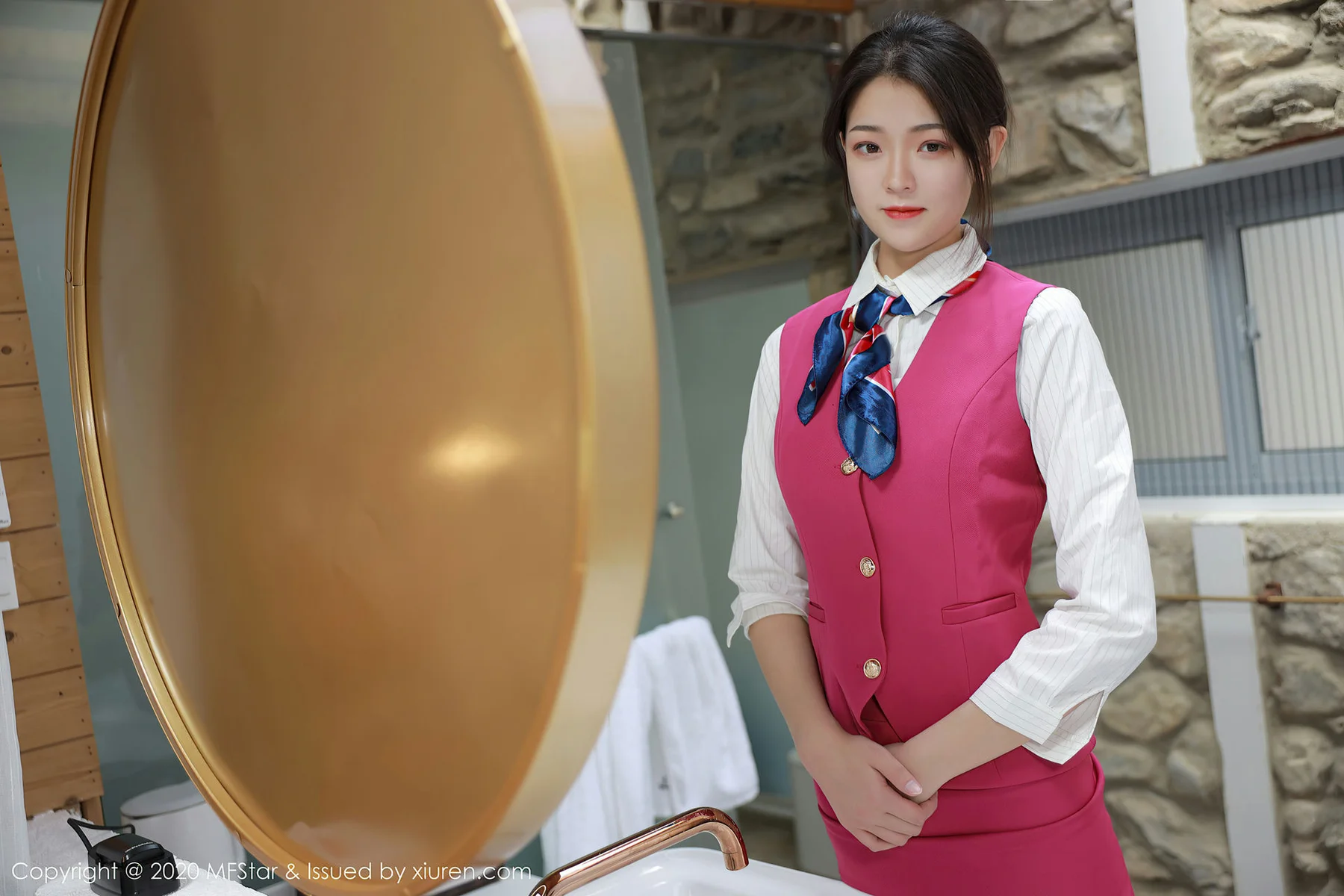 MFStar 模范学院 Vol.356  空乘制服 laura苏雨彤 性感系列 - 3