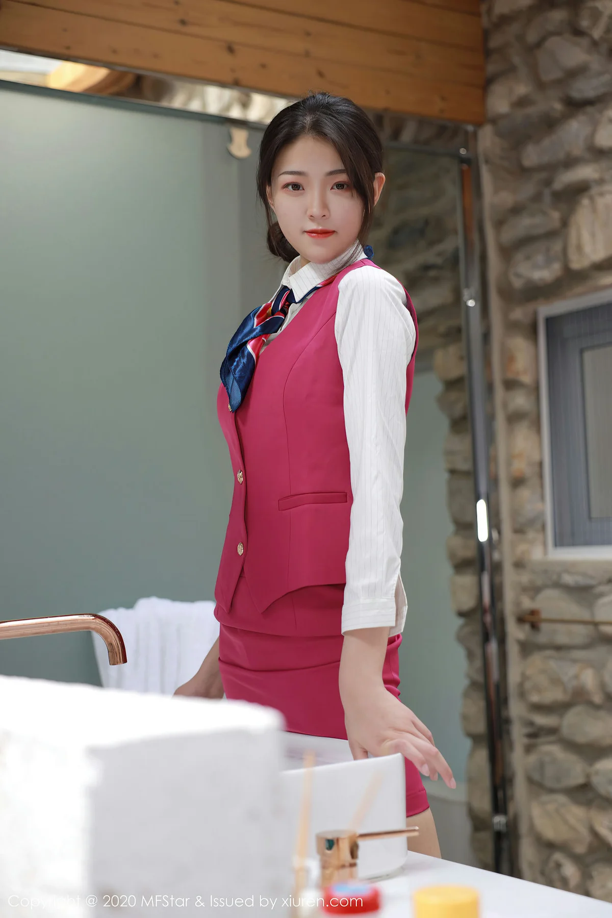 MFStar 模范学院 Vol.356  空乘制服 laura苏雨彤 性感系列 - 5