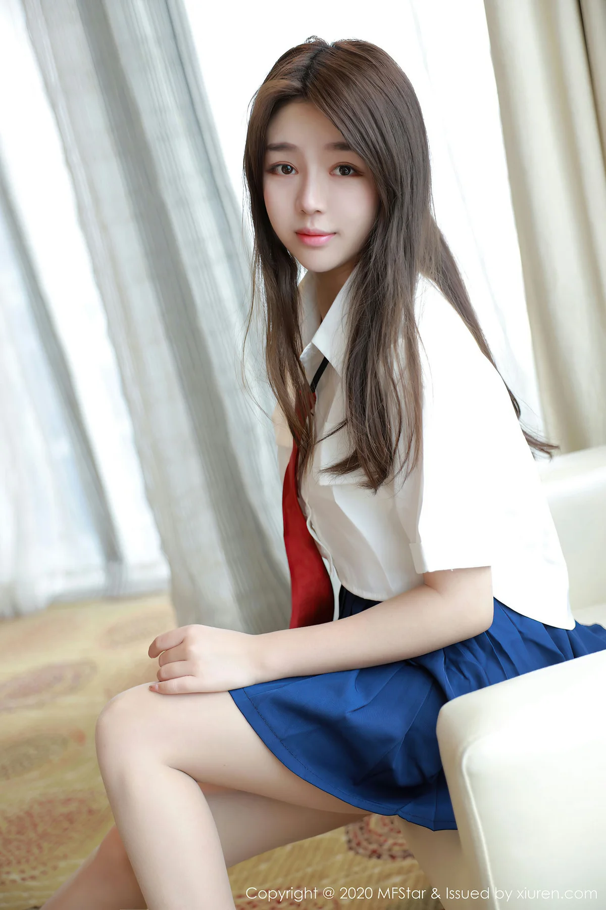 MFStar 模范学院 Vol.362  jk制服 梦梵 清秀美女 - 3