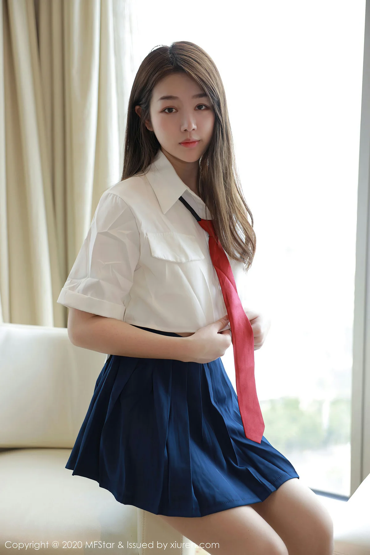 MFStar 模范学院 Vol.362  jk制服 梦梵 清秀美女 - 1