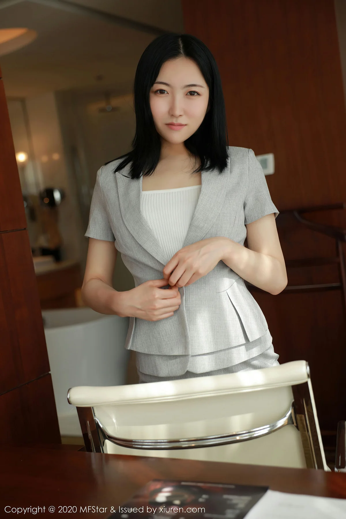 MFStar 模范学院 Vol.366  网袜黑丝 林小艺 首套美女 - 9