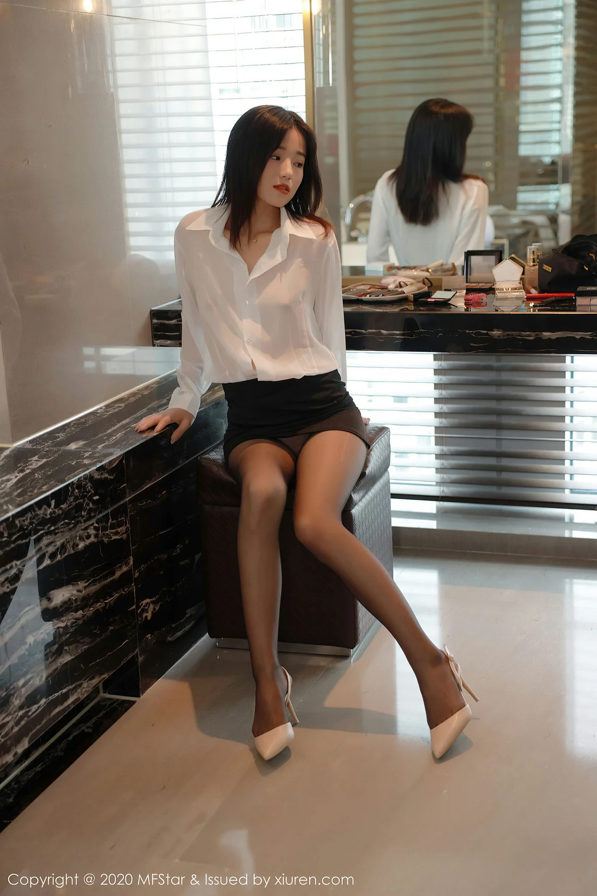 MFStar 模范学院 Vol.370  制服ol黑丝 仓井优香 - 7