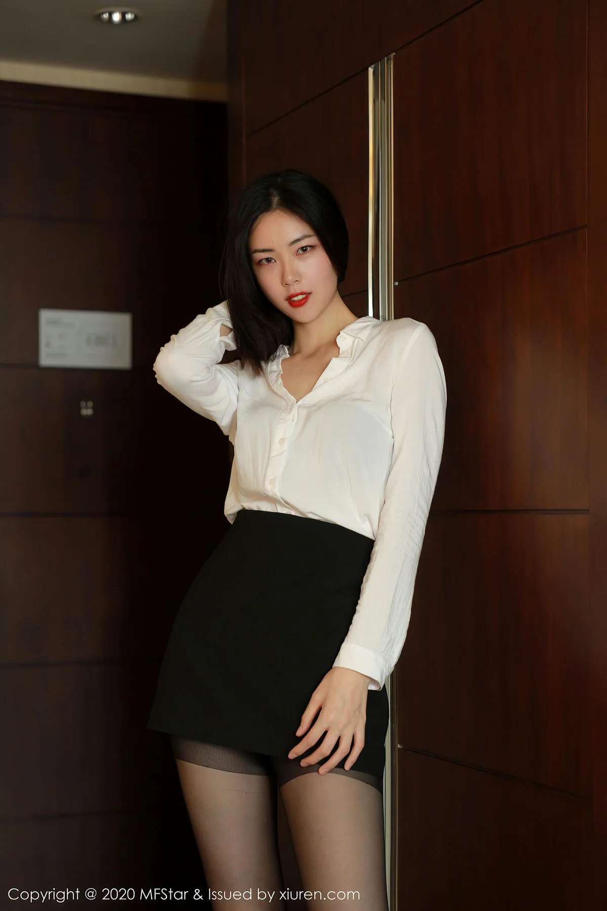 MFStar 模范学院 Vol.371  制服黑丝 噜噜妞儿 - 4