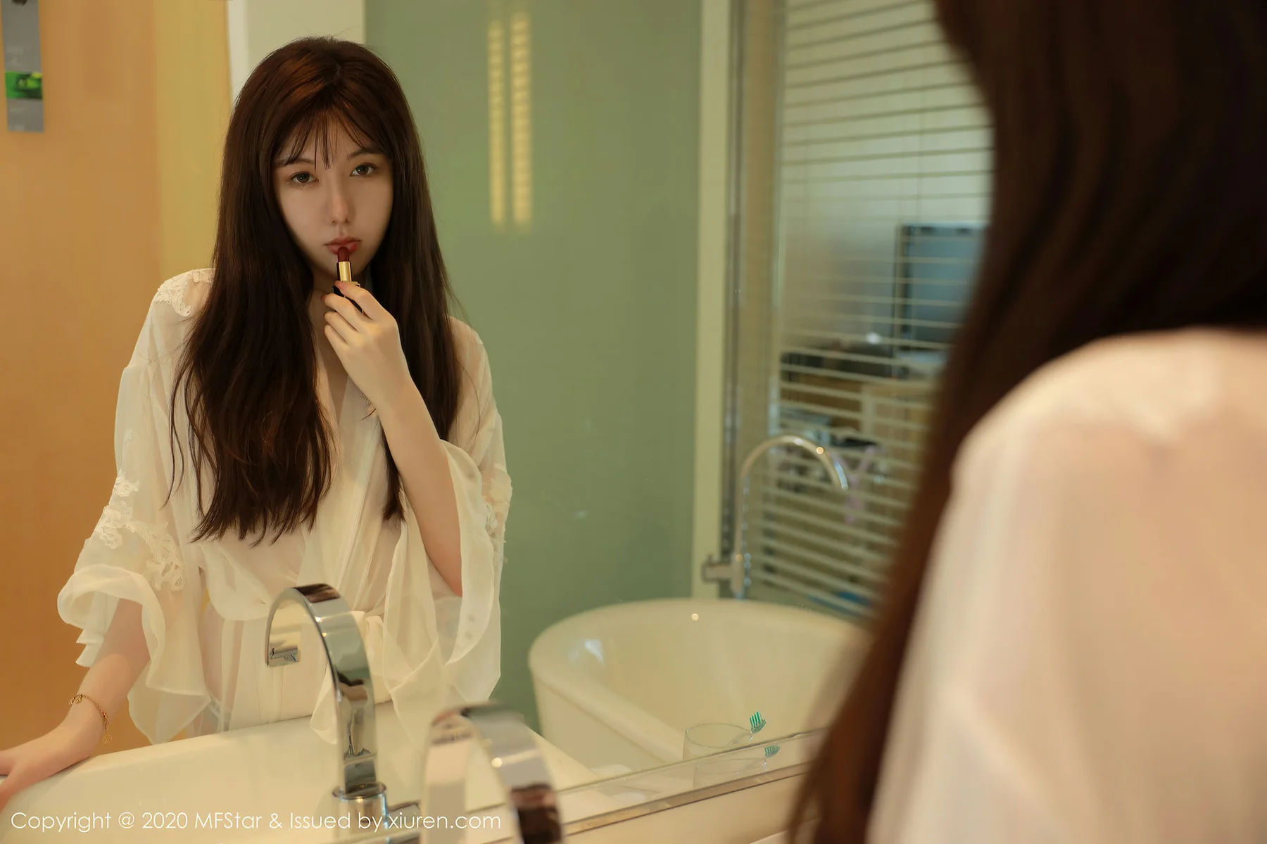 MFStar 模范学院 Vol.373 薛琪琪sandy 居家女友透视睡裙主题系列 - 9