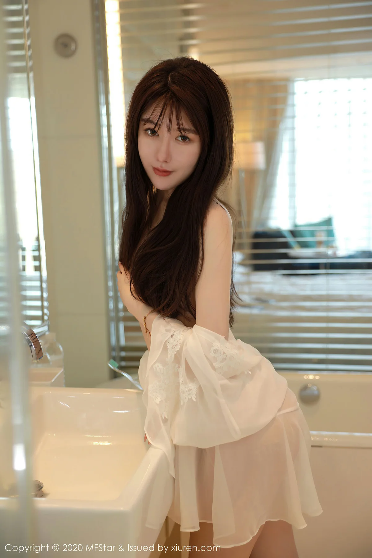 MFStar 模范学院 Vol.373 薛琪琪sandy 居家女友透视睡裙主题系列 - 4