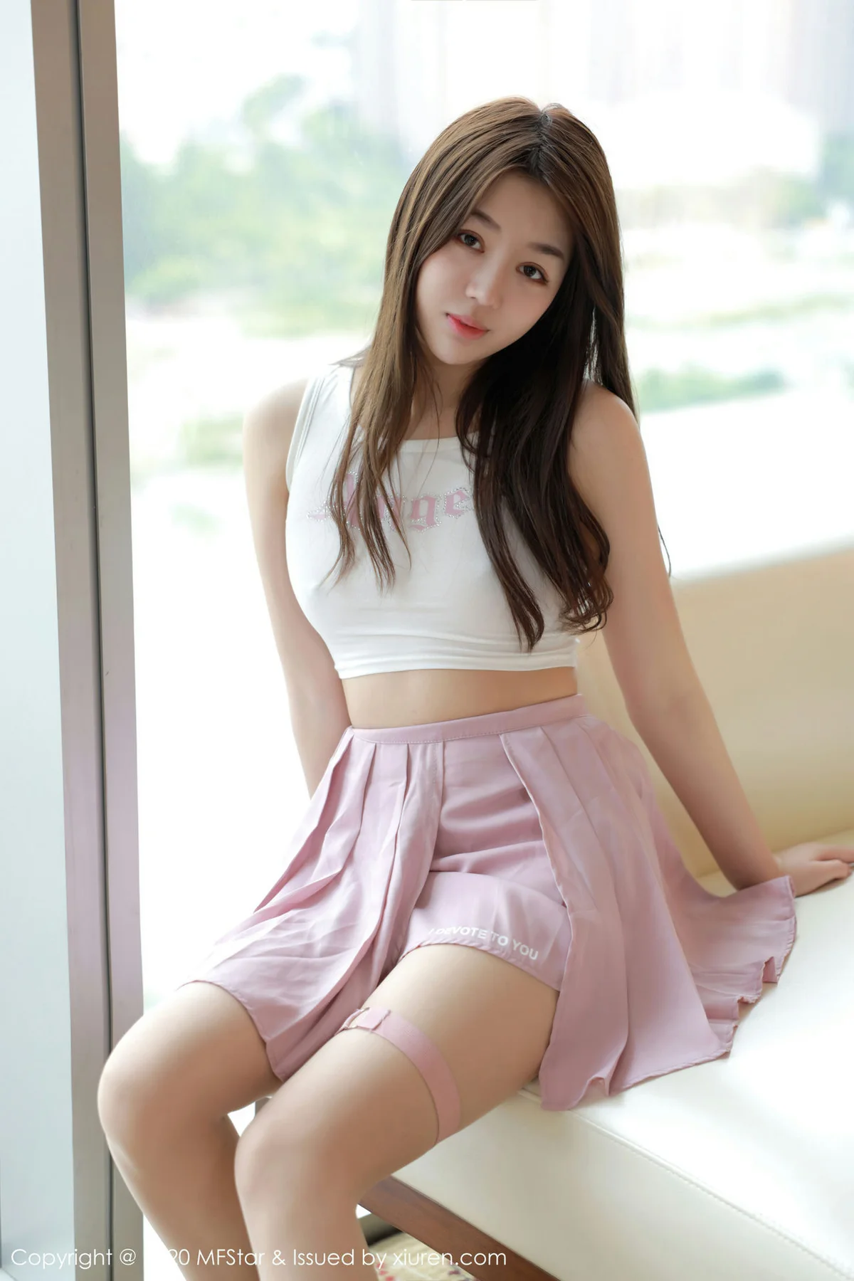 MFStar 模范学院 Vol.384  活力制服少女 梦梵 - 8