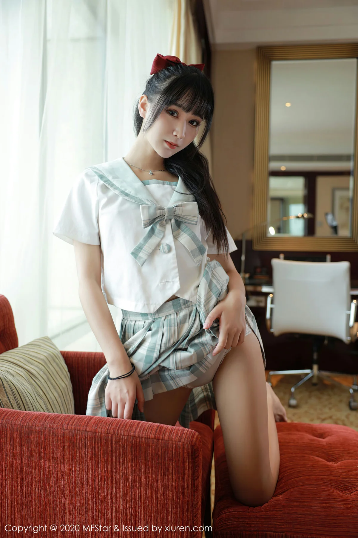 MFStar 模范学院 Vol.386  小果冻儿 新人模特 jk制服系列 - 8