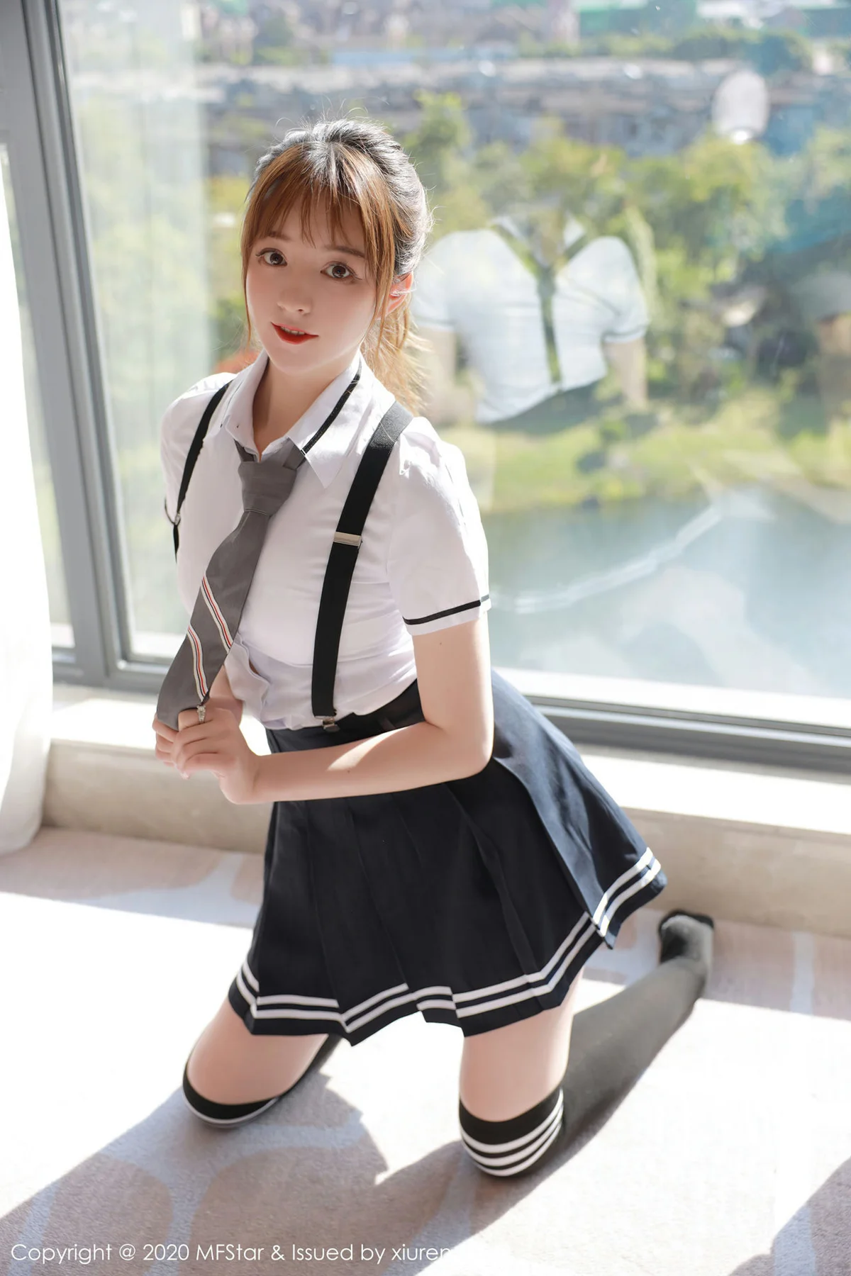 MFStar 模范学院 Vol.390  清纯学院风校服 yoo优优  四川旅拍 - 6