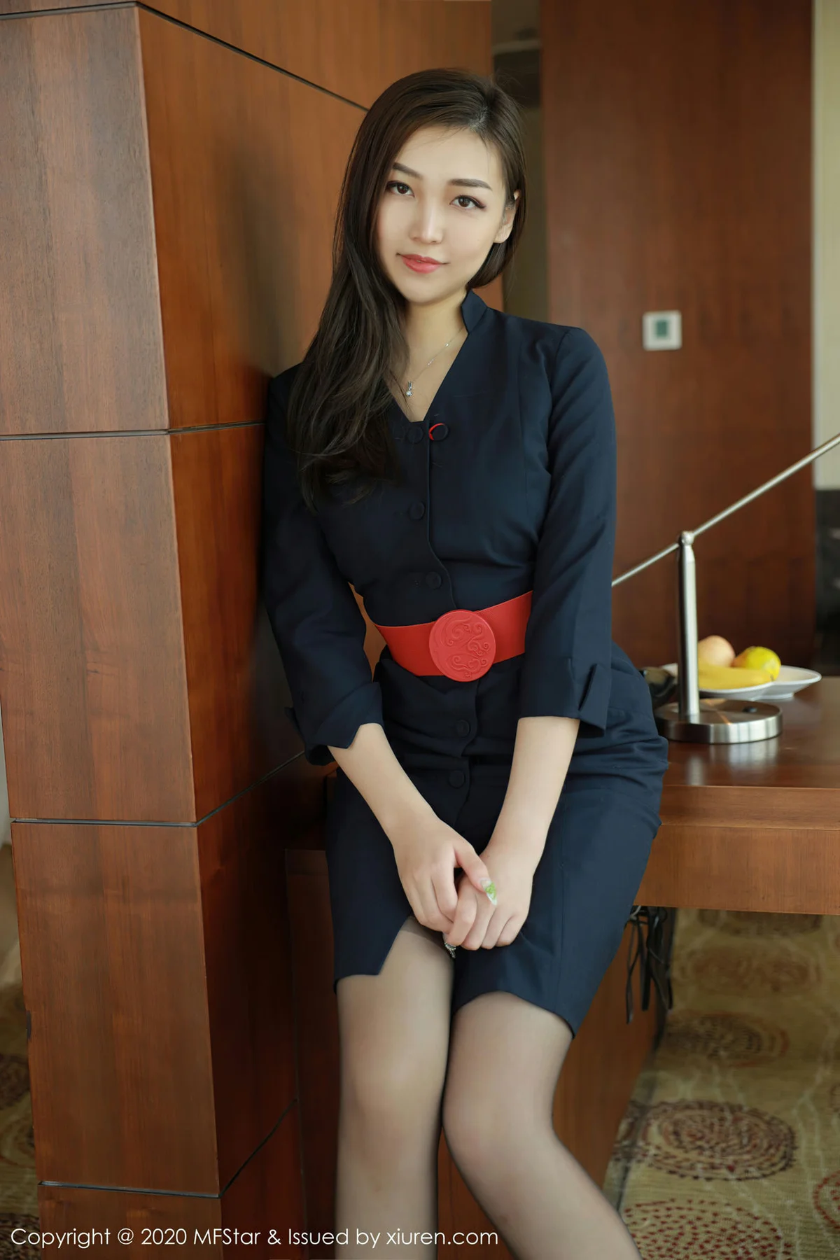 MFStar 模范学院 Vol.404  空姐空乘制服 郑颖姗  新人模特 - 5