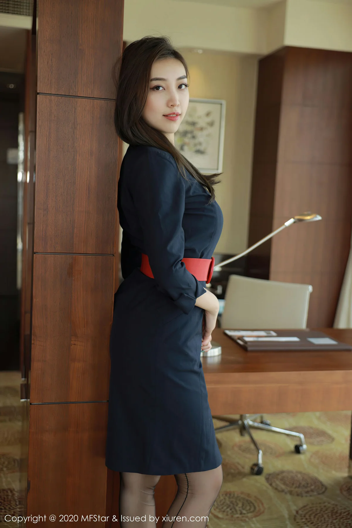 MFStar 模范学院 Vol.404  空姐空乘制服 郑颖姗  新人模特 - 9