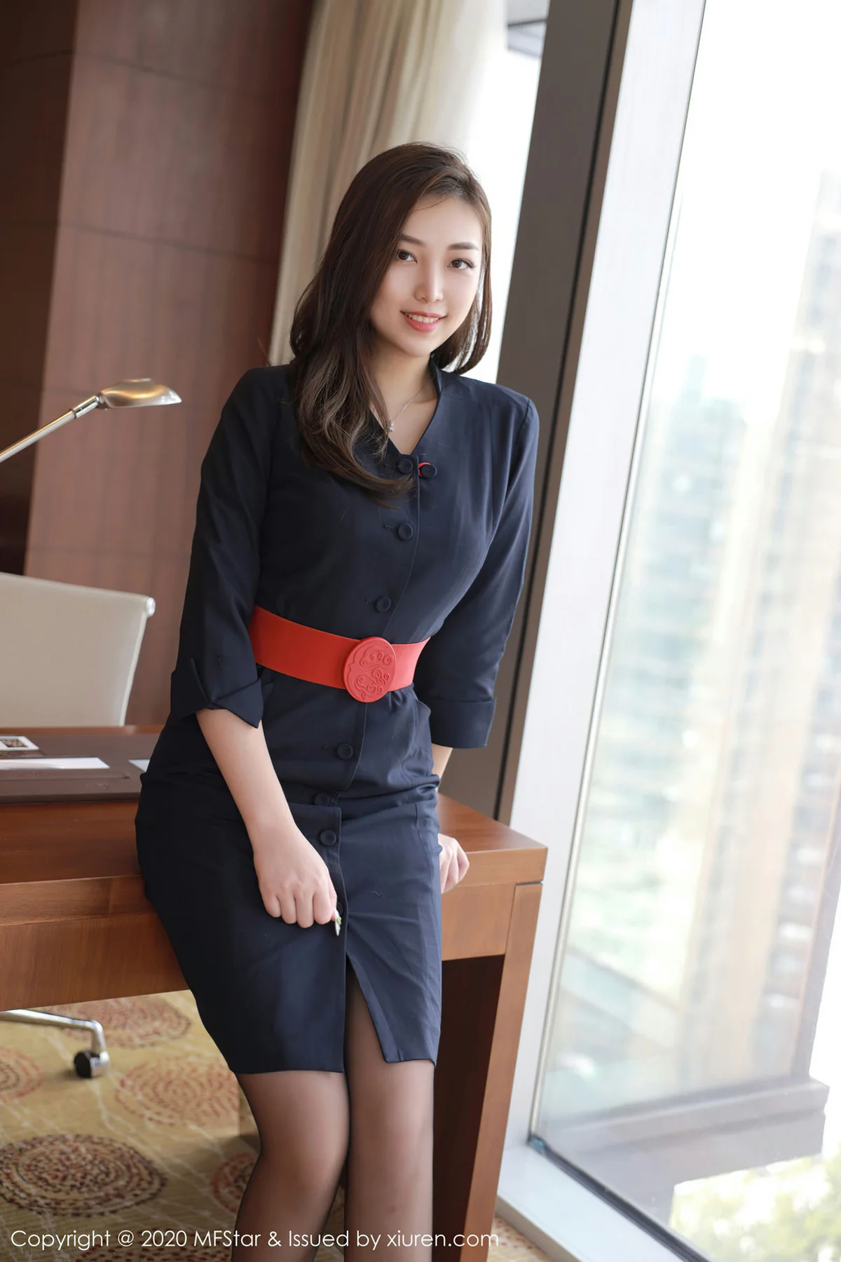 MFStar 模范学院 Vol.404  空姐空乘制服 郑颖姗  新人模特 - 2