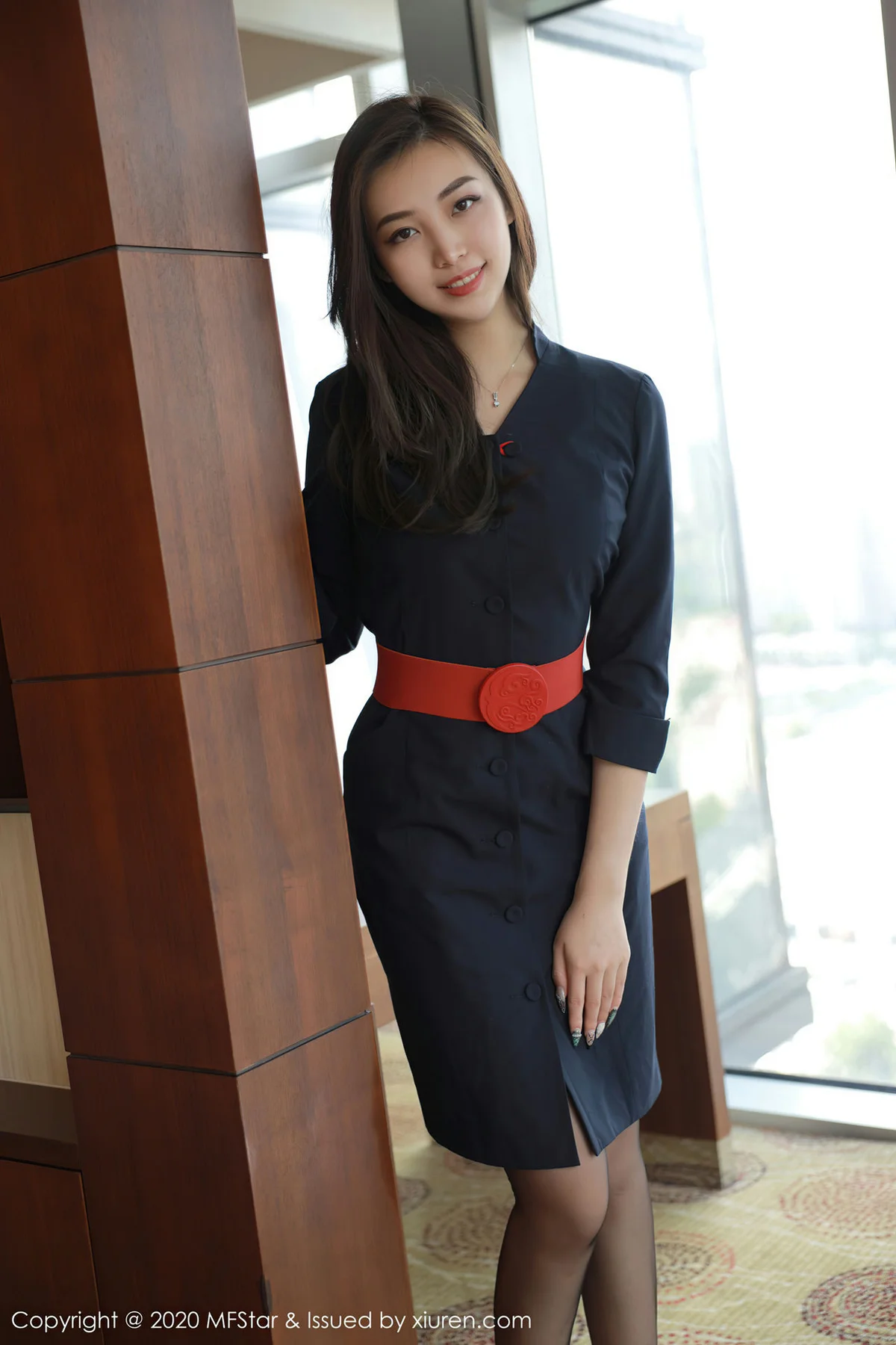 MFStar 模范学院 Vol.404  空姐空乘制服 郑颖姗  新人模特 - 3