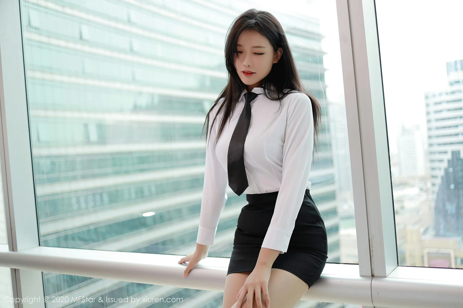 MFStar 模范学院 Vol.423 黑短裙职场秘书  娜比 - 3