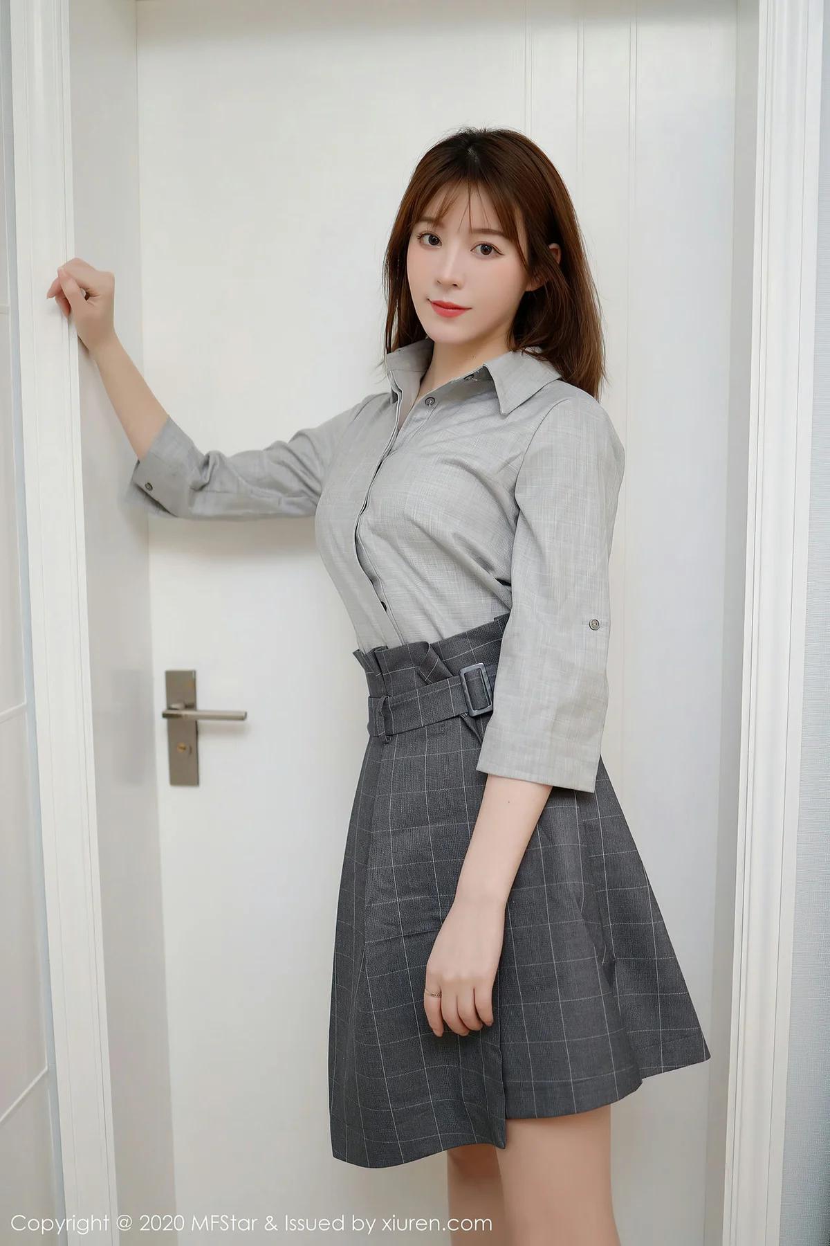 MFStar 模范学院 Vol.424  灰色职业制服 优优 - 10