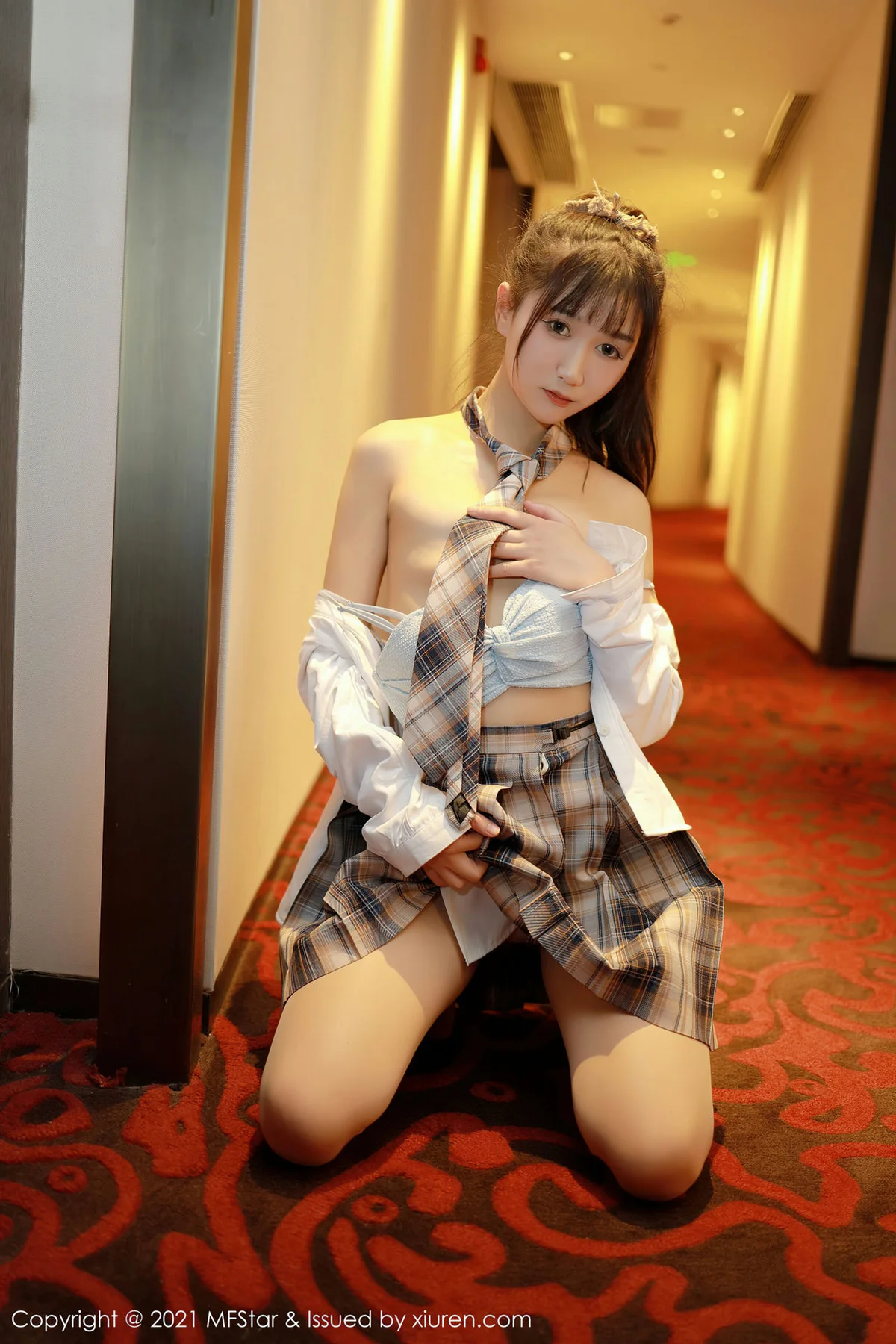 MFStar 模范学院 Vol.447  格子jk制服 小果冻 - 8