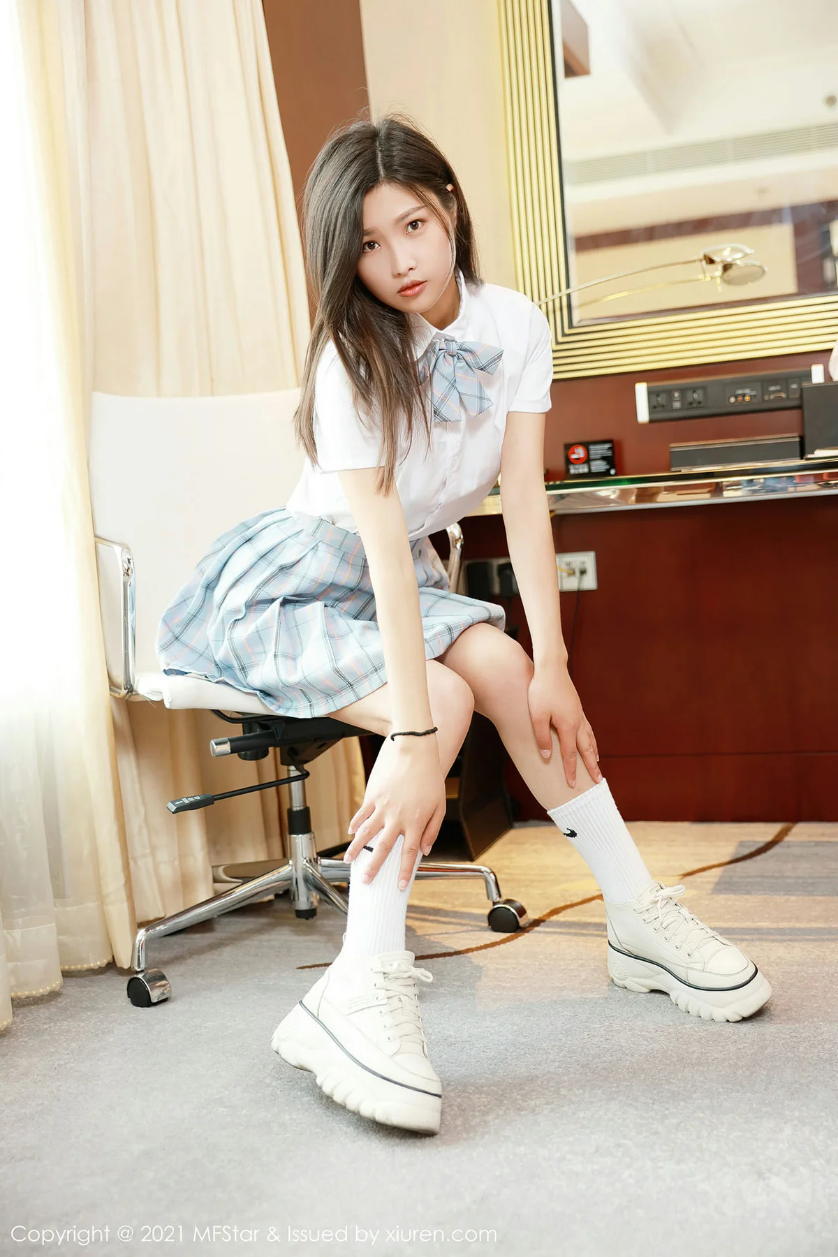 MFStar 模范学院 Vol.477  清纯可人JK制服系列 星萌 首套新人... - 5