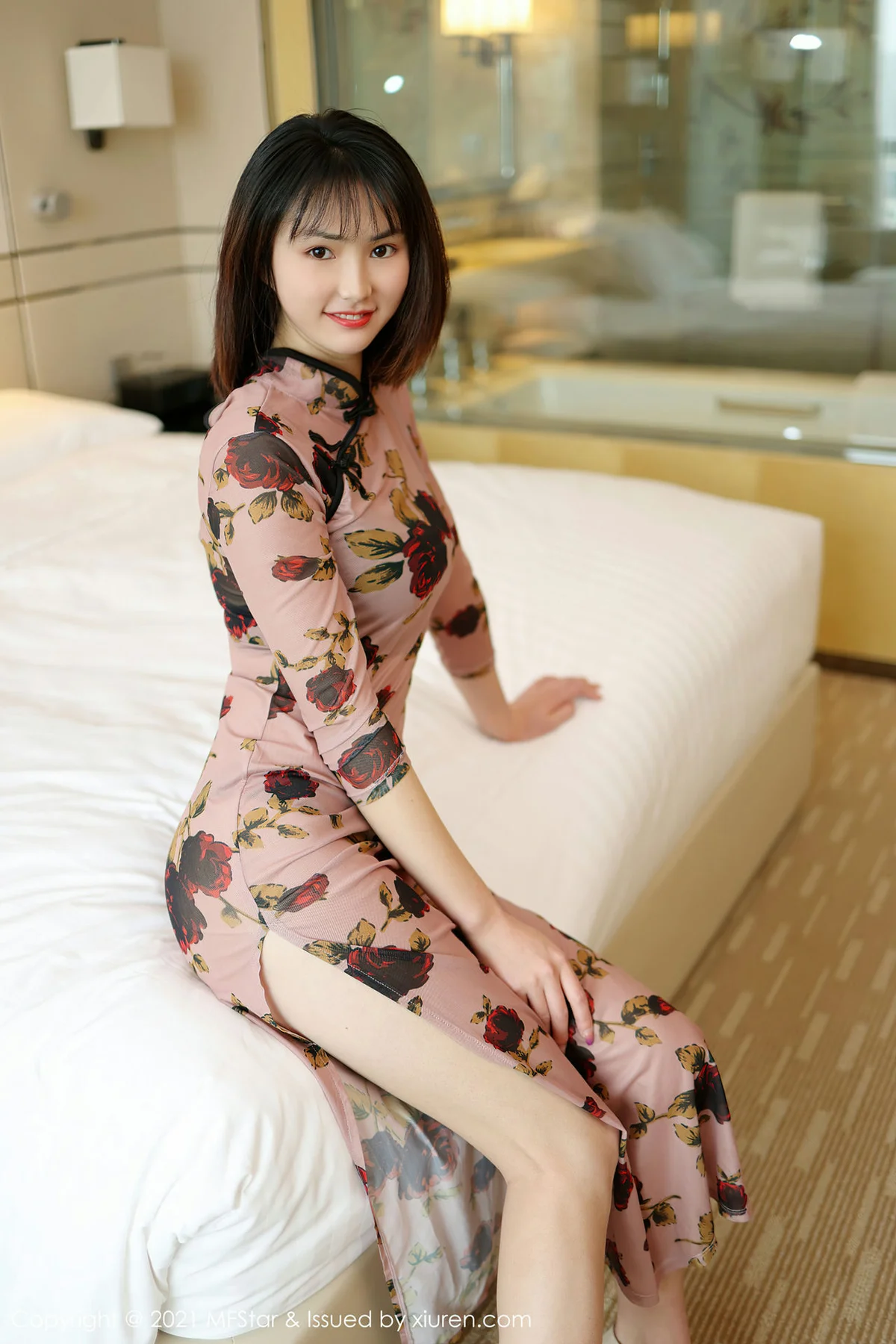 MFStar 模范学院 Vol.483 肉感妹子古典旗袍  墨韩 新人模特... - 4