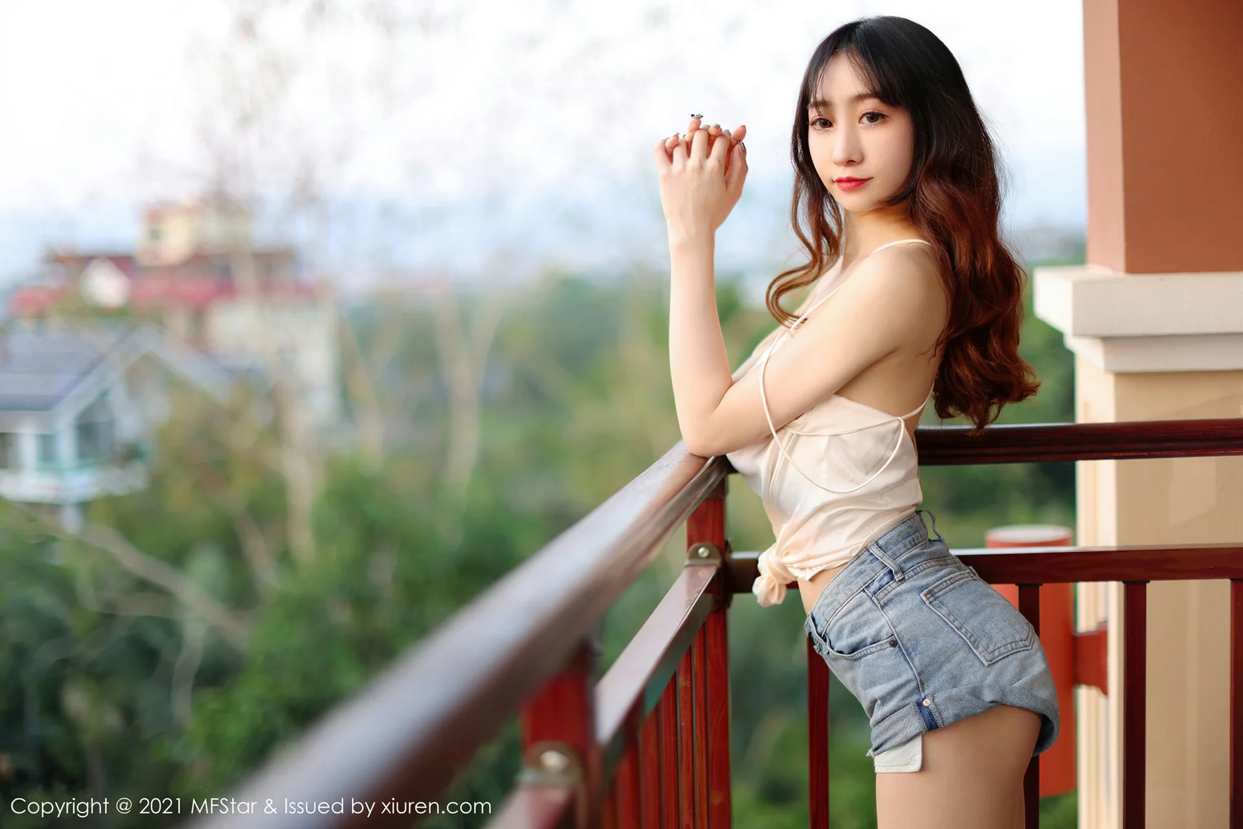 MFStar 模范学院 Vol.506 洁白动人吊裙 水水er 丽江旅拍写真 - 7