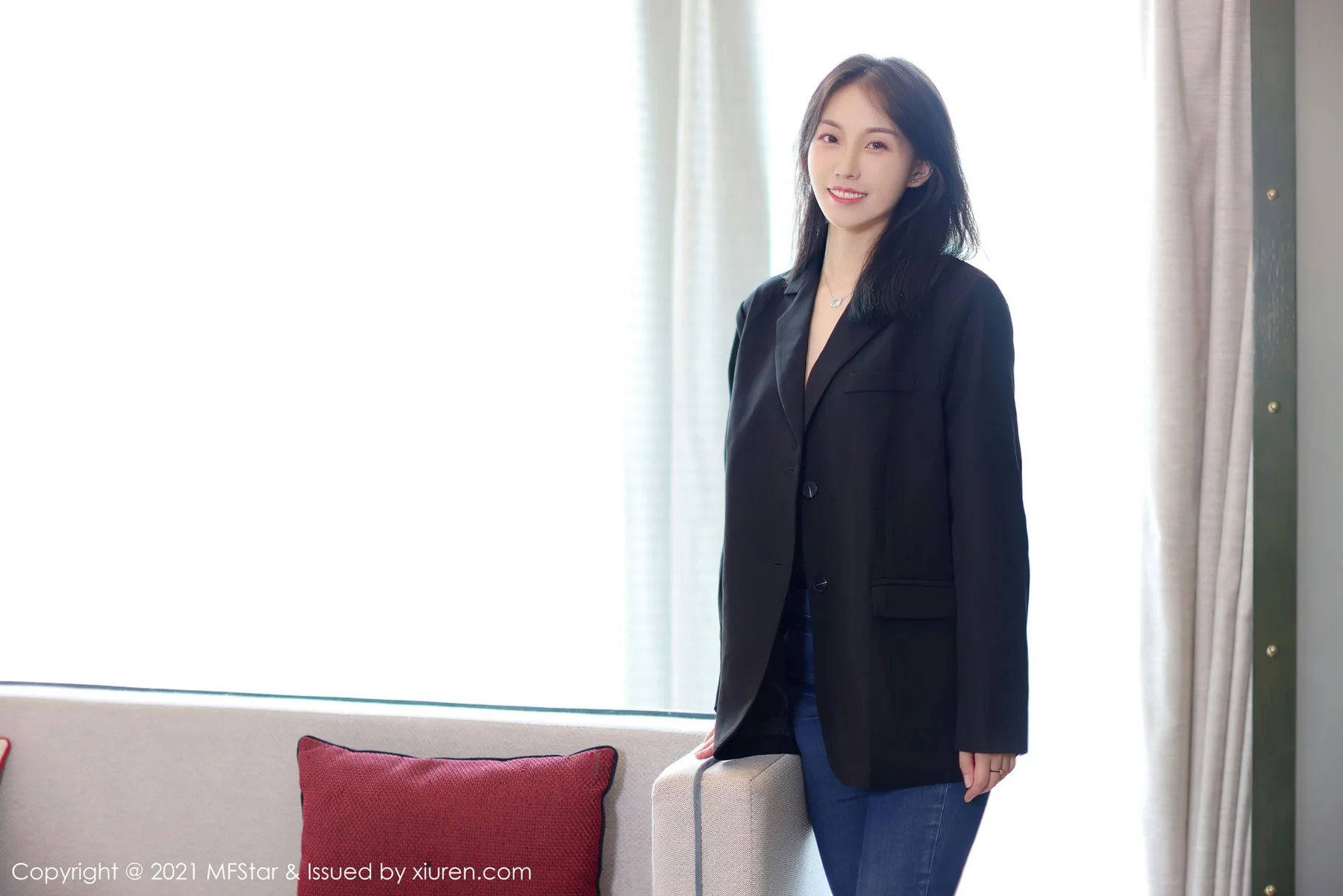 MFStar 模范学院 Vol.530 新人模特 一颗甜蛋黄a 动人牛仔裤11 - 3