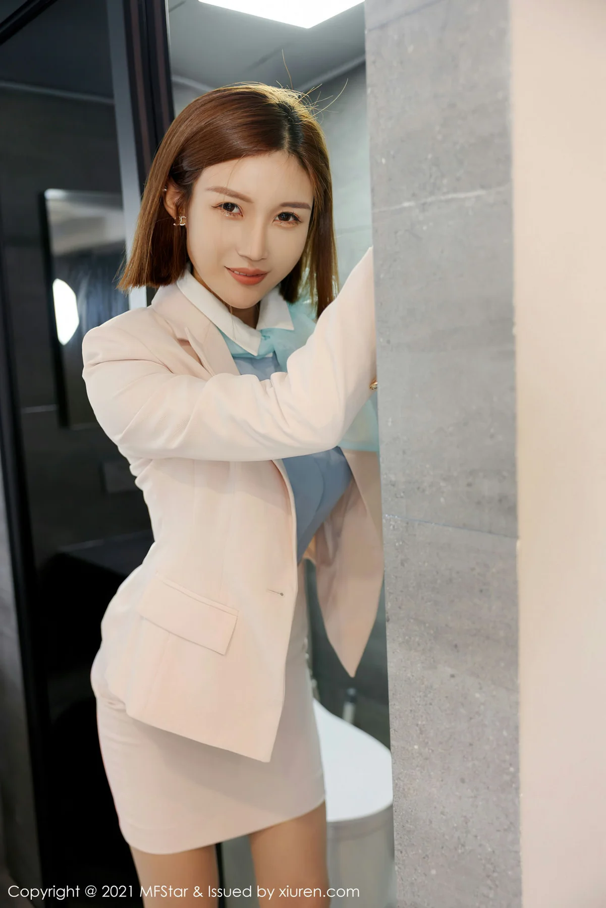 MFStar 模范学院 Vol.537 短发美女 王蜜 新人模特首套写真 - 9