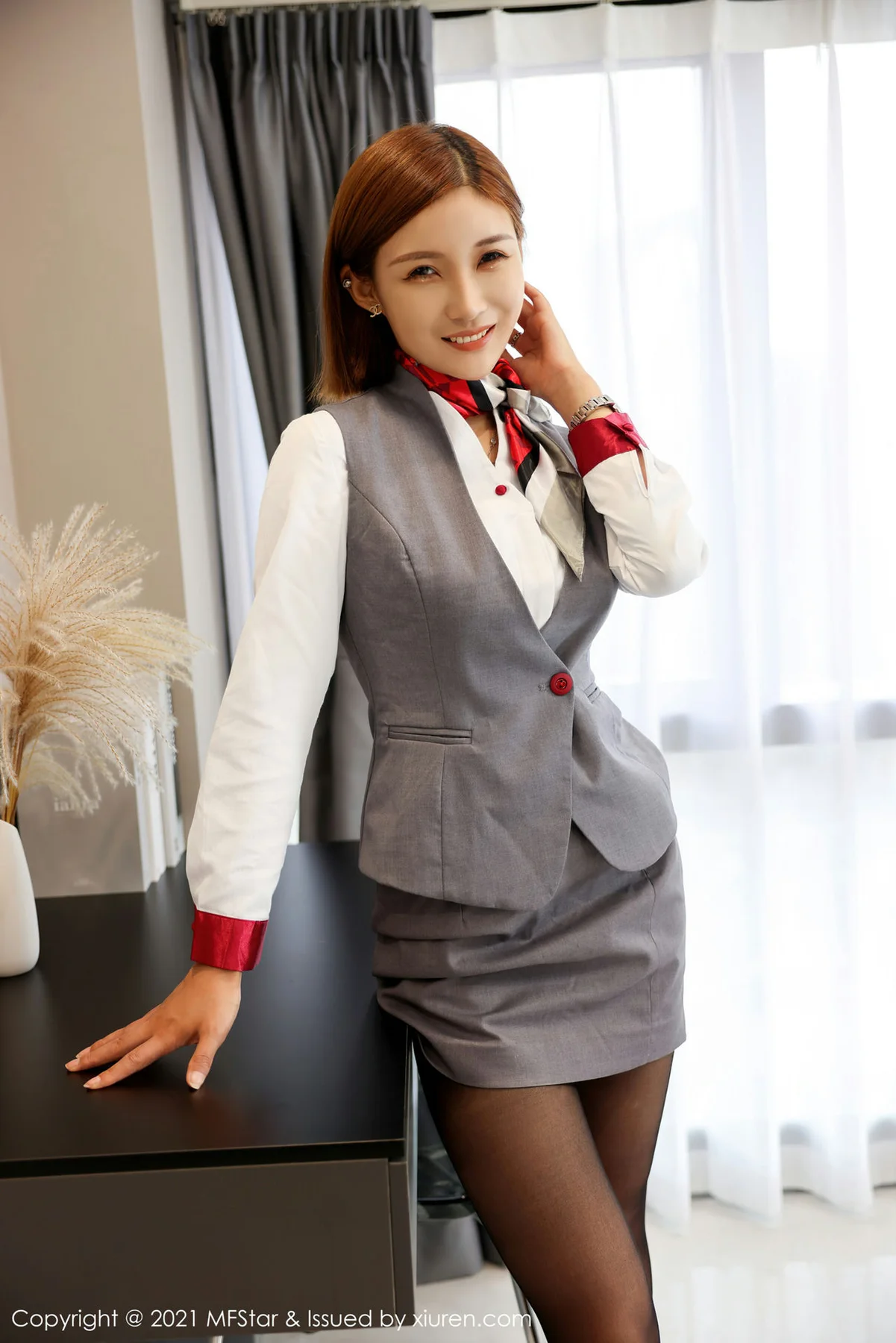 MFStar 模范学院 Vol.539 新人模特短发美女 王蜜 第二套写真 - 3