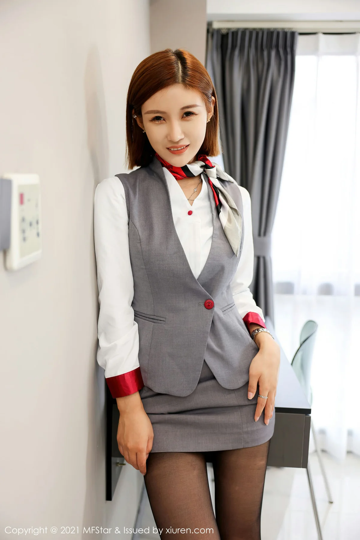 MFStar 模范学院 Vol.539 新人模特短发美女 王蜜 第二套写真 - 7