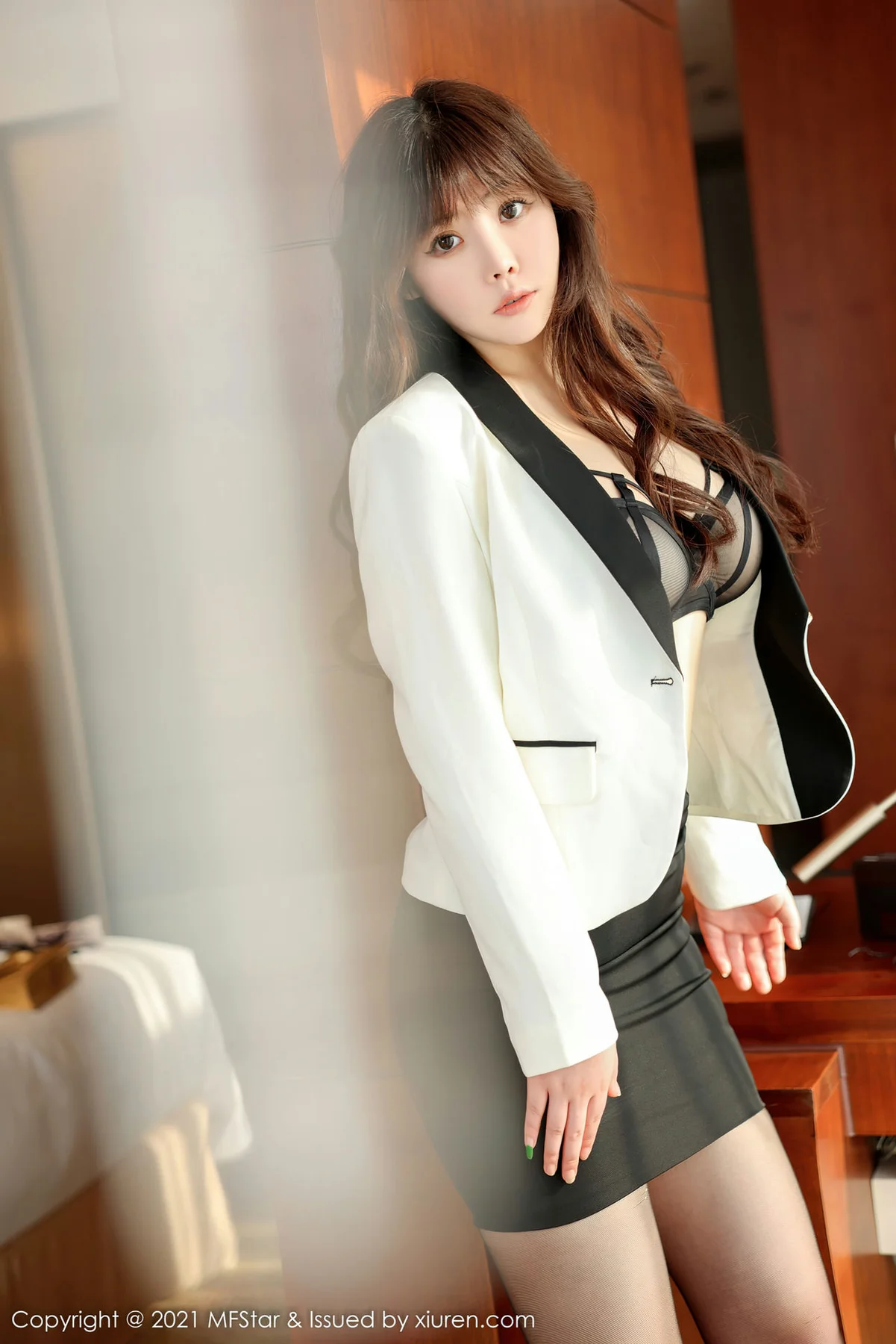 MFStar 模范学院 Vol.547 新人模特 徐媛媛 黑色丝袜第二套写真22 - 9