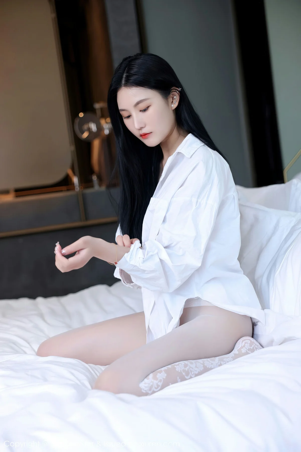 MFStar 模范学院 Vol.565 白色蛇纹丝袜 小米XM 首套写真 - 5