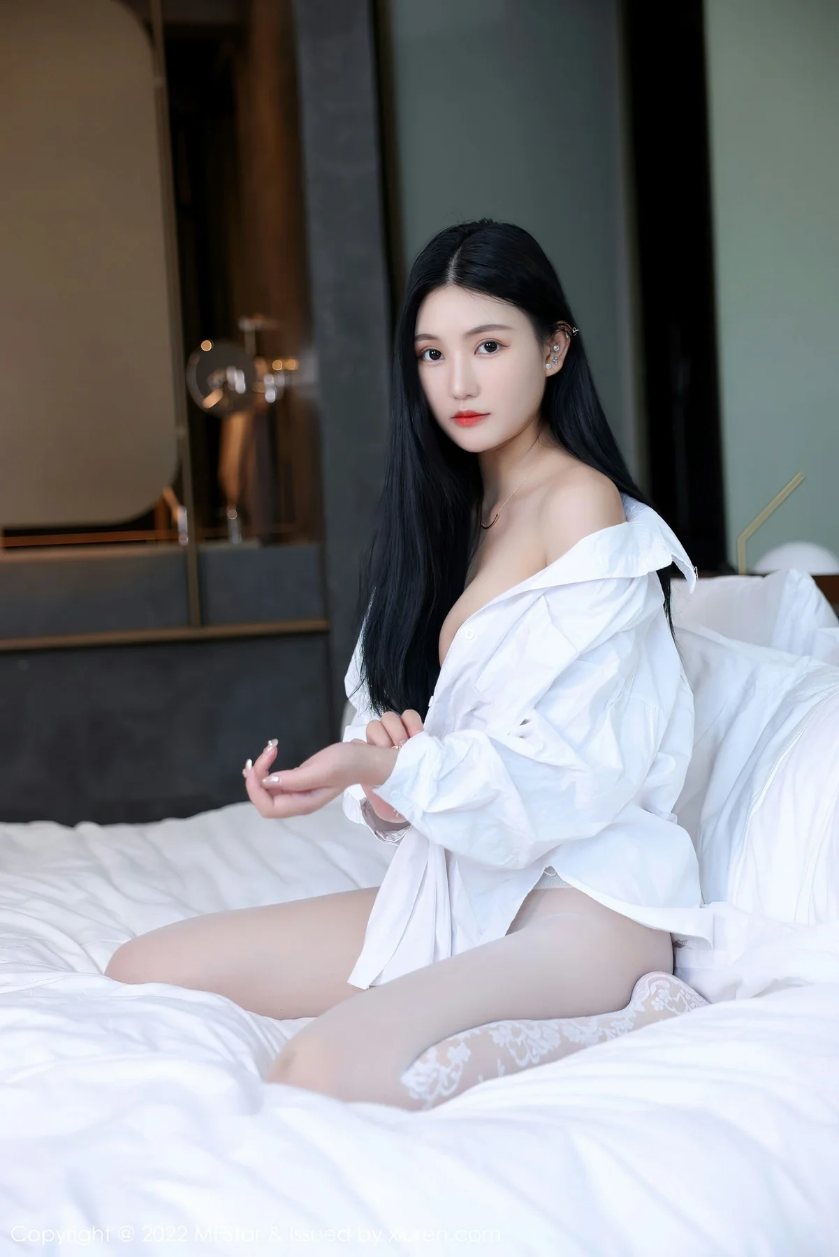 MFStar 模范学院 Vol.565 白色蛇纹丝袜 小米XM 首套写真 - 6