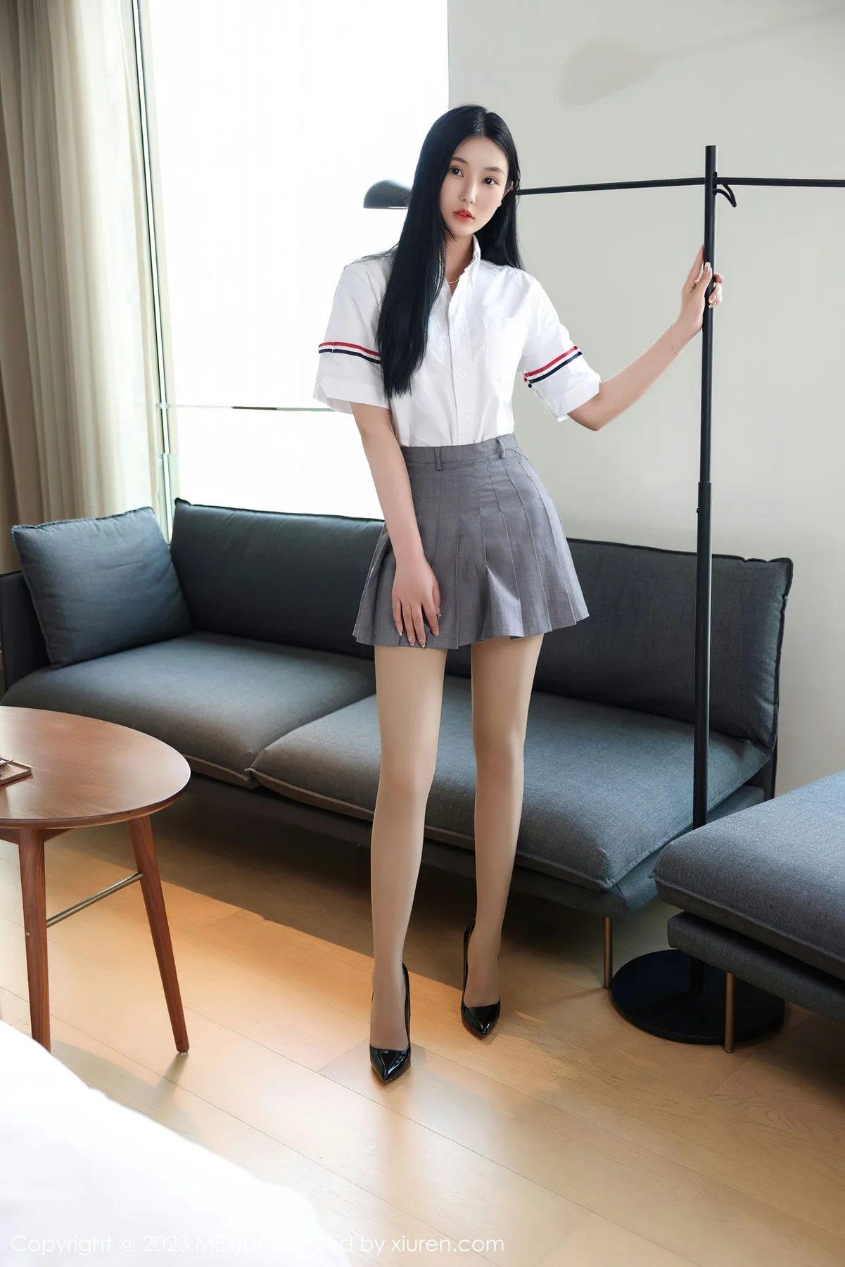 MFStar 模范学院 Vol.578 Ai西西里 白色蕾丝内衣写真 - 1