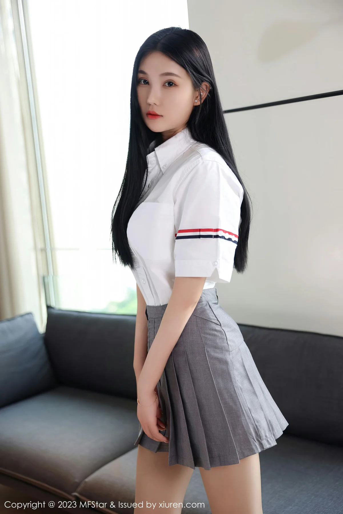 MFStar 模范学院 Vol.578 Ai西西里 白色蕾丝内衣写真 - 3