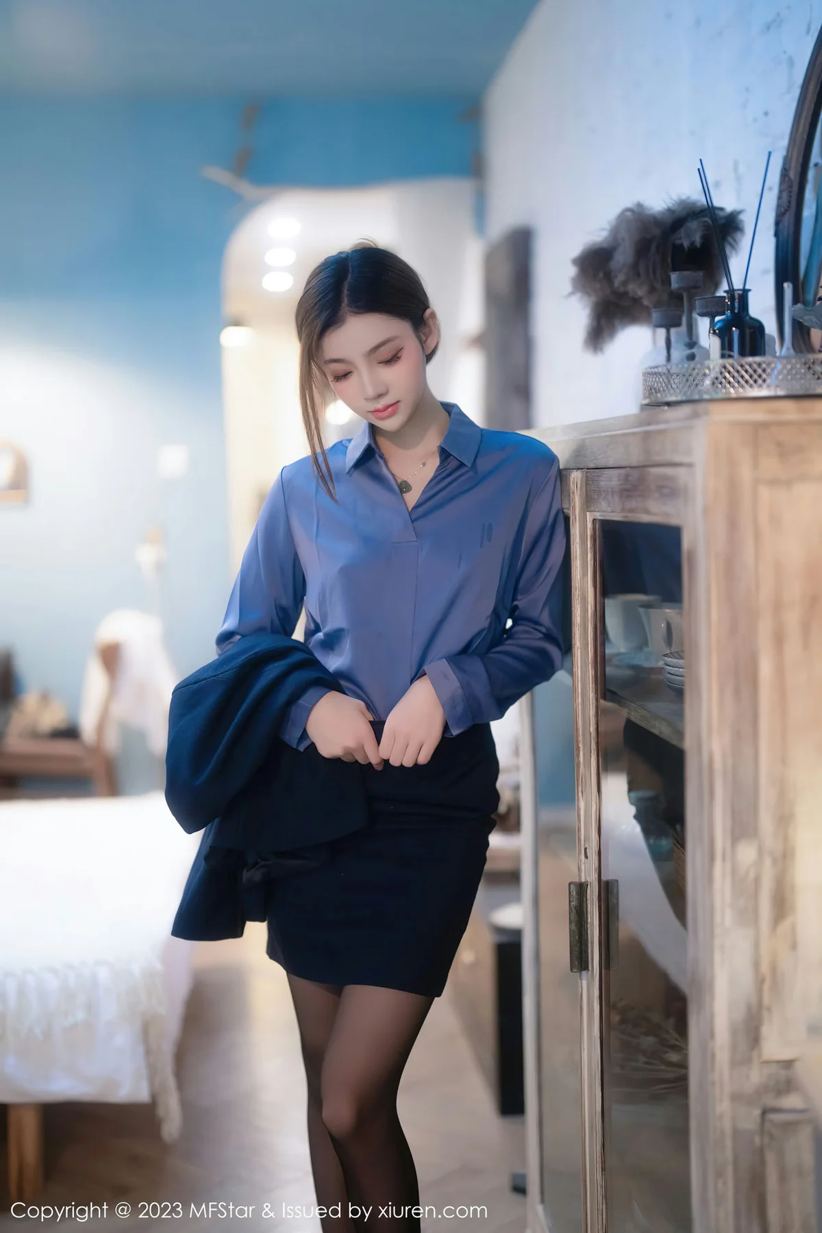 MFStar 模范学院 Vol.610 加朵babe 魅惑黑丝性感写真 - 7