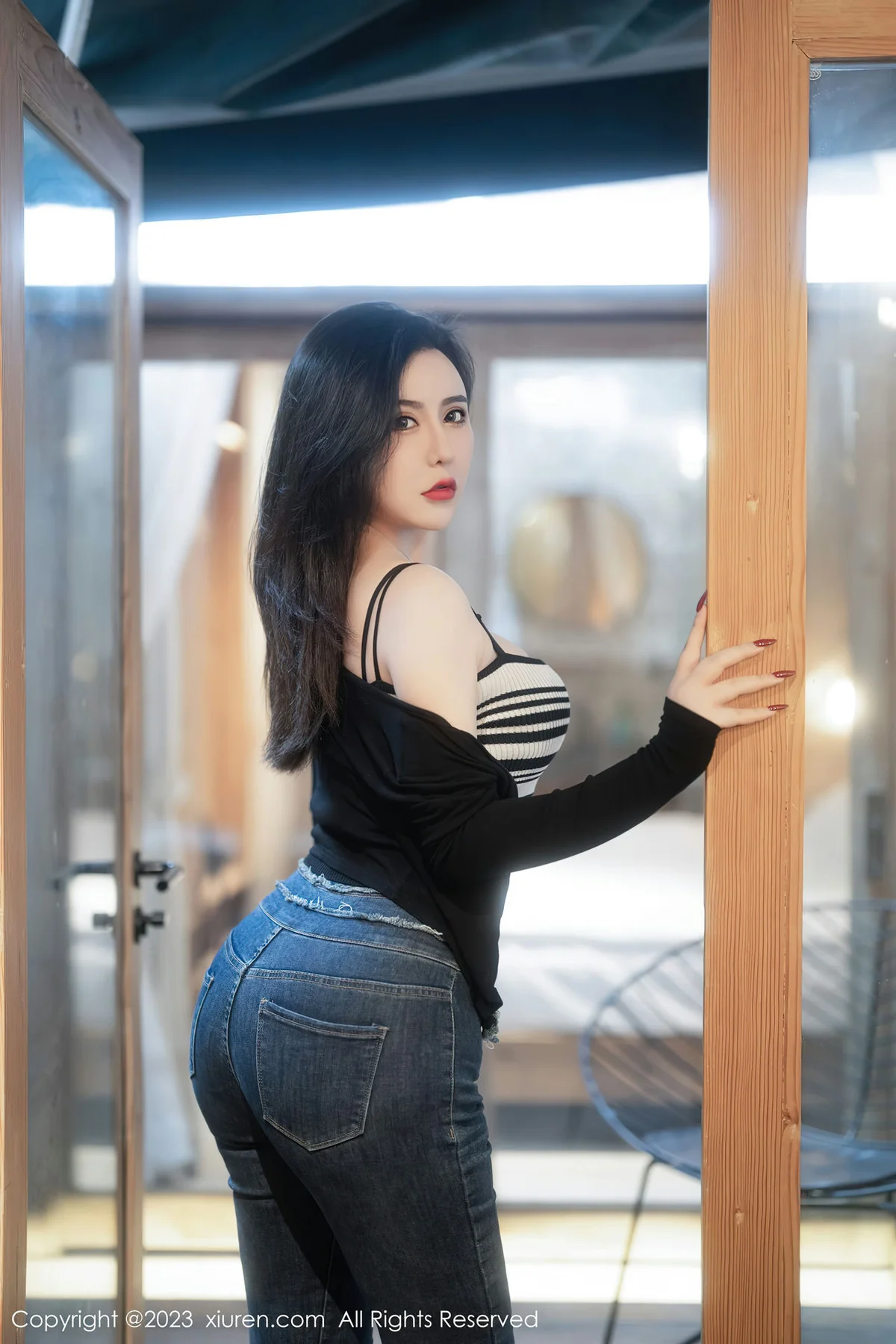 MFStar 模范学院 Vol.618 伊诺 黑色轻透情趣服饰内衣 - 1