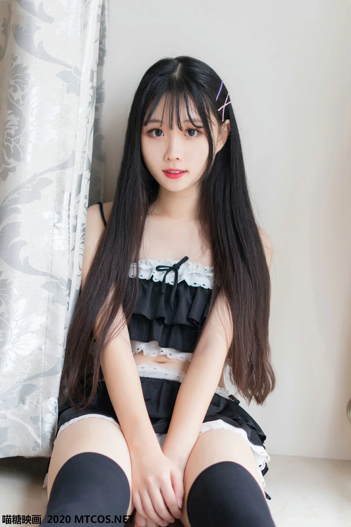 MTYH 喵糖映画 Vol.102  蕾丝荷叶边泳衣 - 1