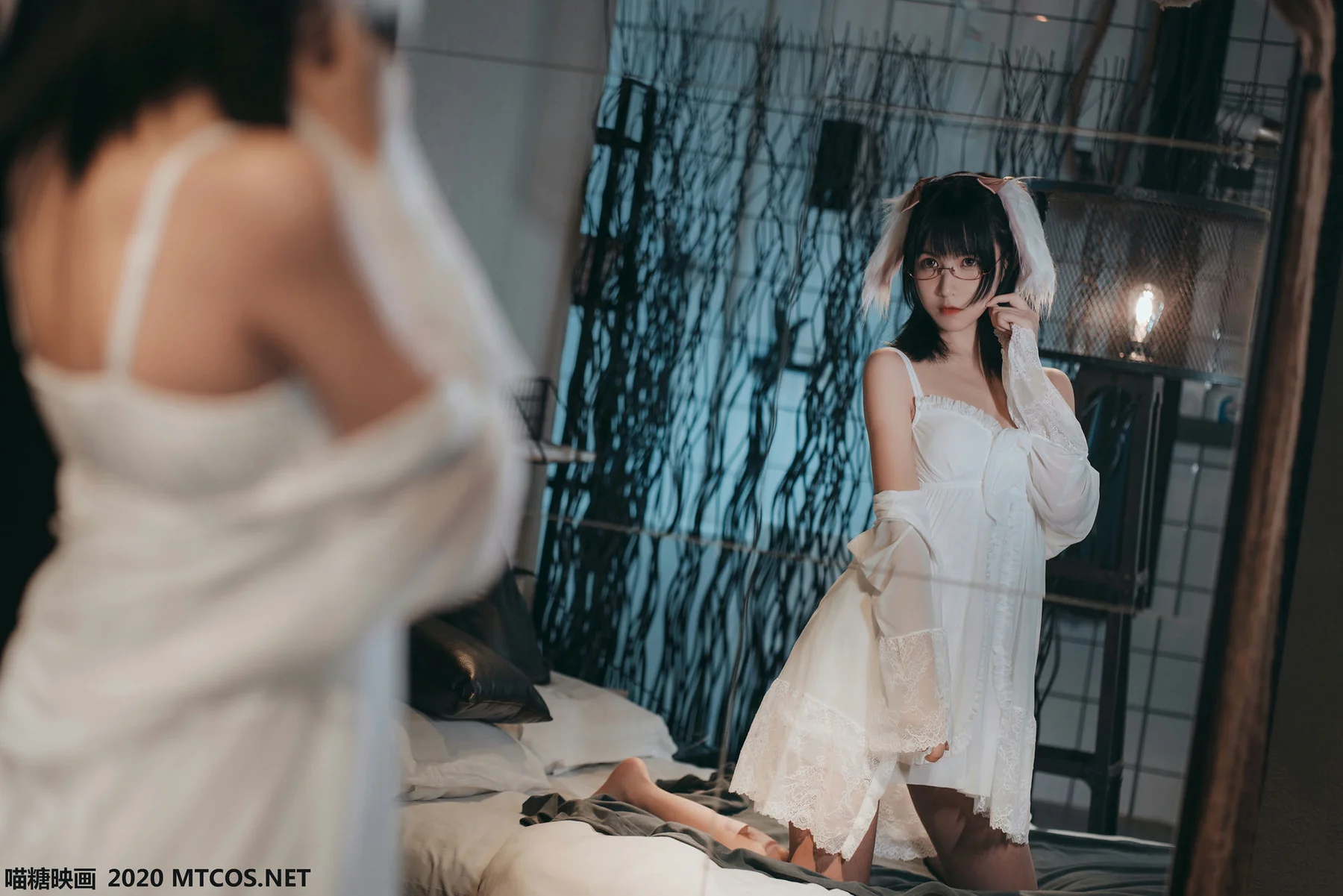 MTYH 喵糖映画 Vol.139  白色私房睡裙 - 9