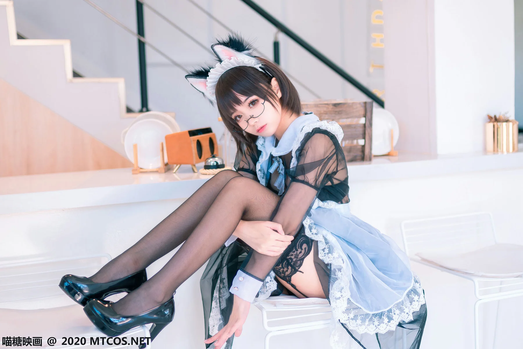 MTYH 喵糖映画 Vol.169  猫咪眼镜妹仆人装 - 1
