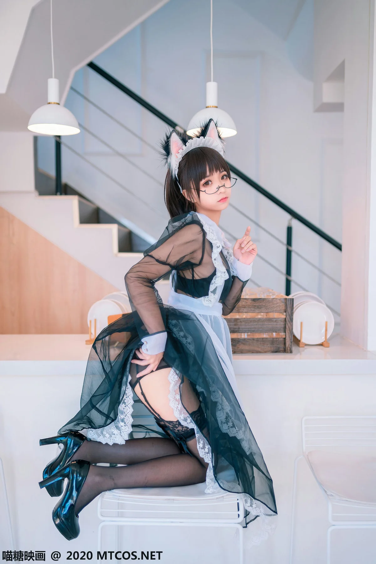 MTYH 喵糖映画 Vol.169  猫咪眼镜妹仆人装 - 5