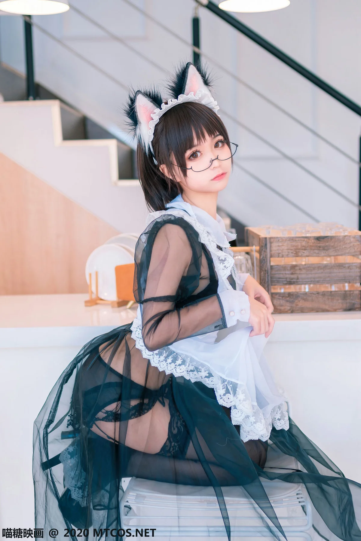 MTYH 喵糖映画 Vol.169  猫咪眼镜妹仆人装 - 8